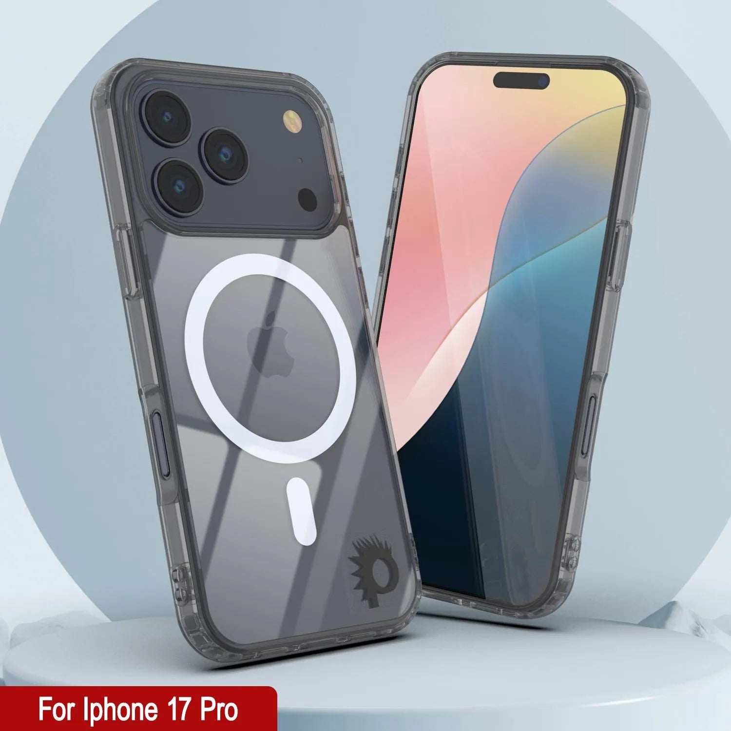 Punkcase iPhone 17 Pro Magnetic Wireless Charging Case [ClearMag Series][Silver]