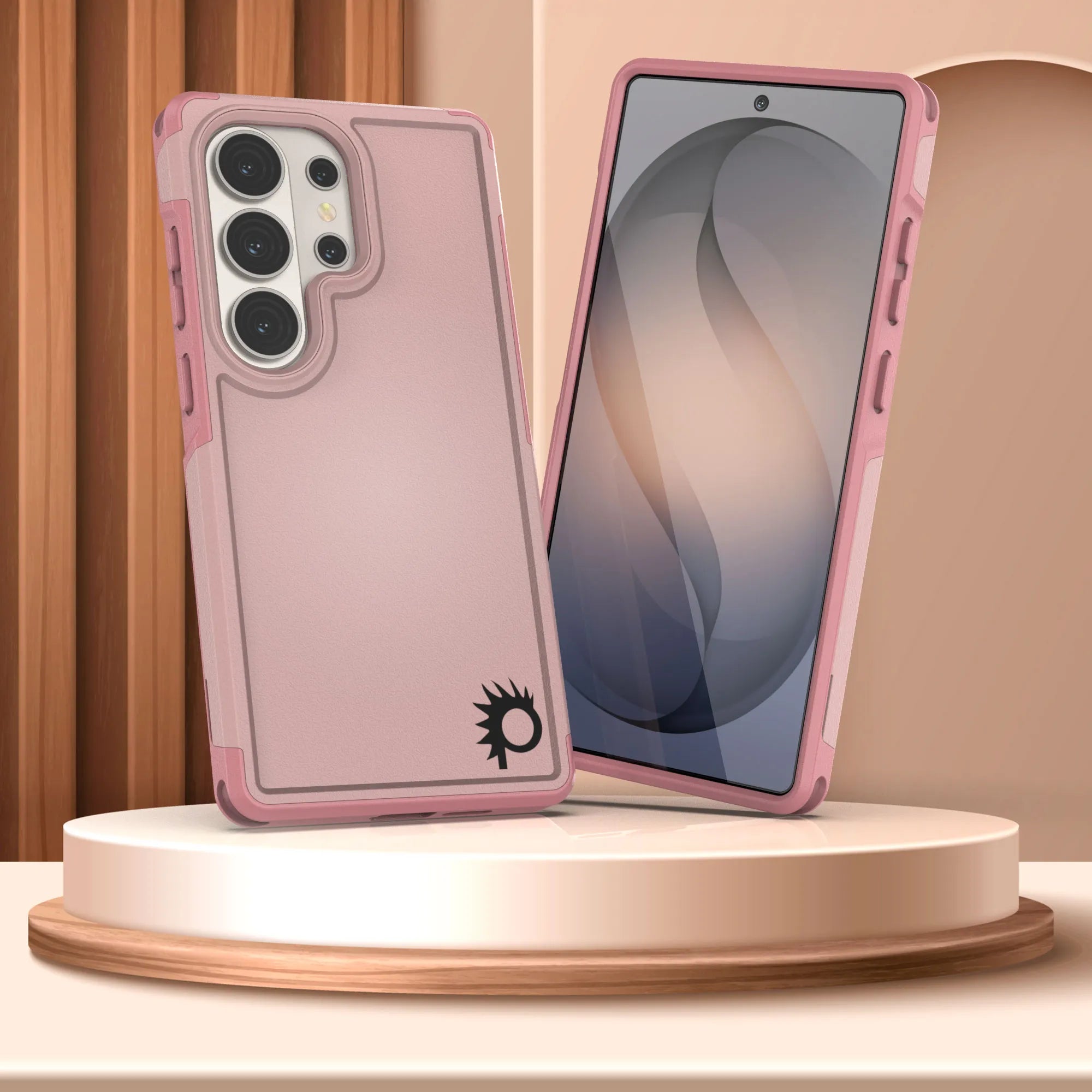 PunkCase Galaxy S26 Ultra Case, [Spartan 2.0 Series] Clear Rugged Heavy Duty Cover [Pink]