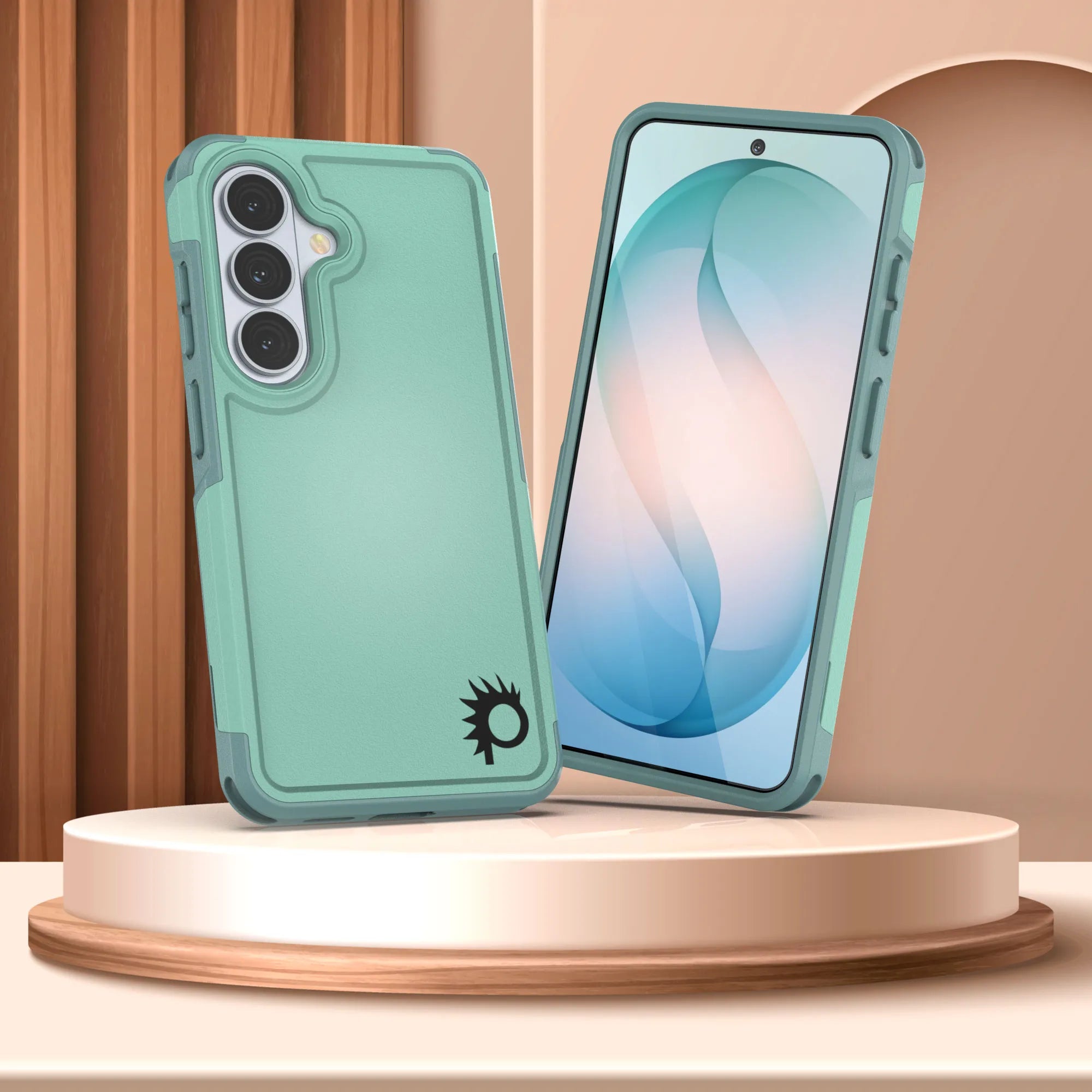 PunkCase Galaxy S26 Case, [Spartan 2.0 Series] Clear Rugged Heavy Duty Cover [Teal]