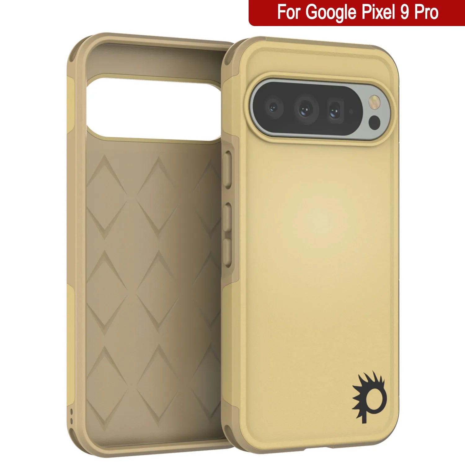 PunkCase Google Pixel 9 Pro Case, [Spartan 2.0 Series] Clear Rugged Heavy Duty Cover W/Built in Screen Protector [Yellow]