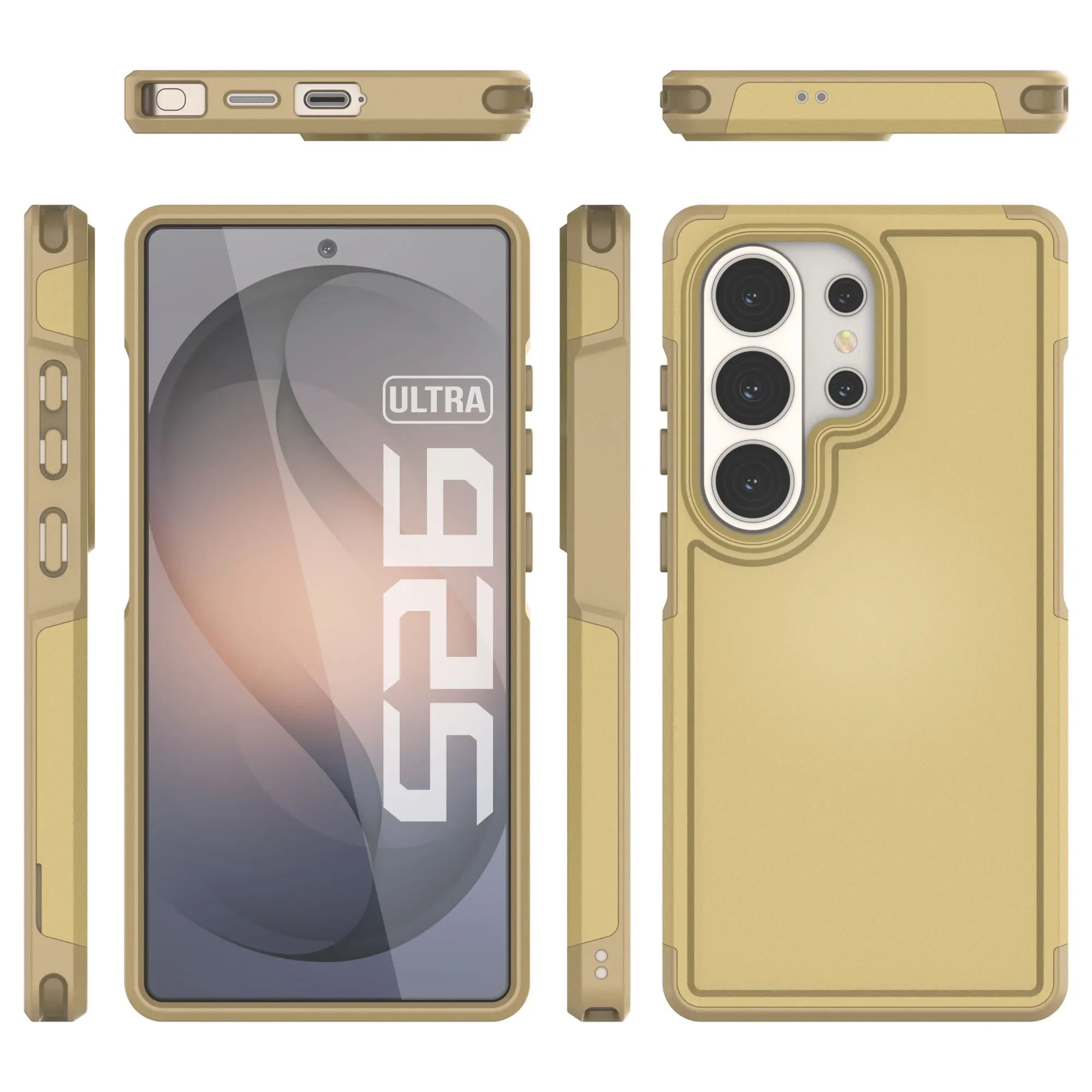 PunkCase Galaxy S26 Ultra Case, [Spartan 2.0 Series] Clear Rugged Heavy Duty Cover [Yellow]