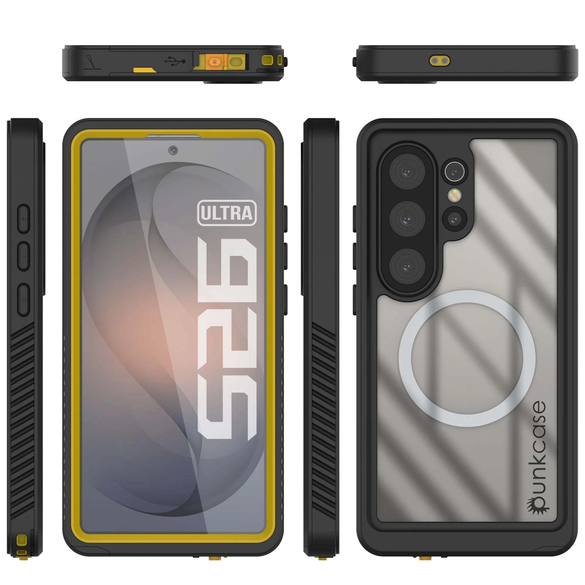 Galaxy S26 Ultra Waterproof Case, Punkcase [Extreme Mag Series] Armor Cover W/ Built In Screen Protector [Yellow]