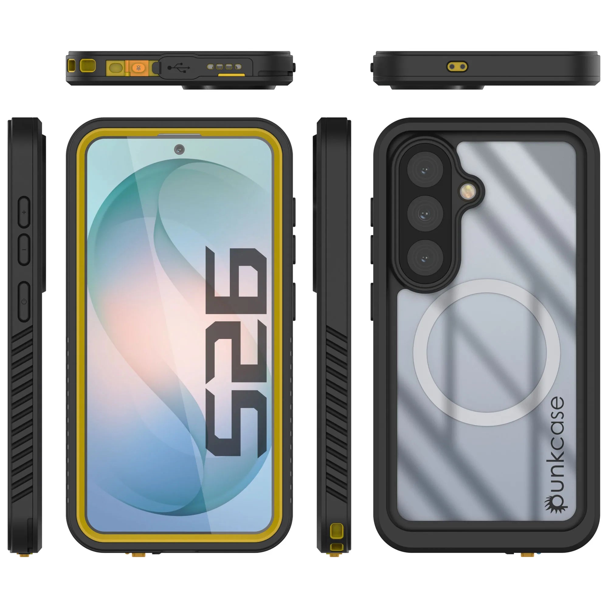 Galaxy S26 Waterproof Case, Punkcase [Extreme Mag Series] Armor Cover W/ Built In Screen Protector [Yellow]