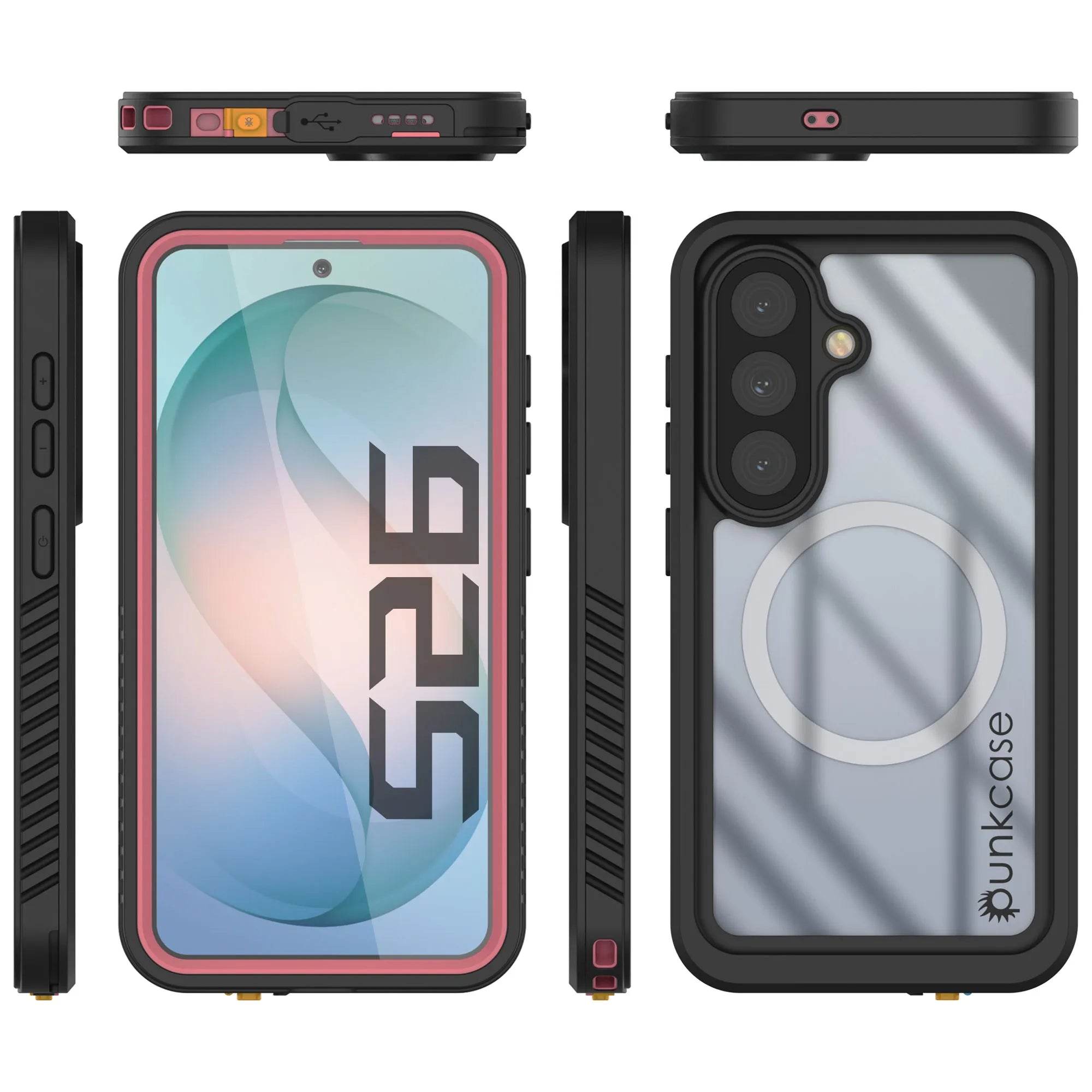 Galaxy S26 Waterproof Case, Punkcase [Extreme Mag Series] Armor Cover W/ Built In Screen Protector [Pink]