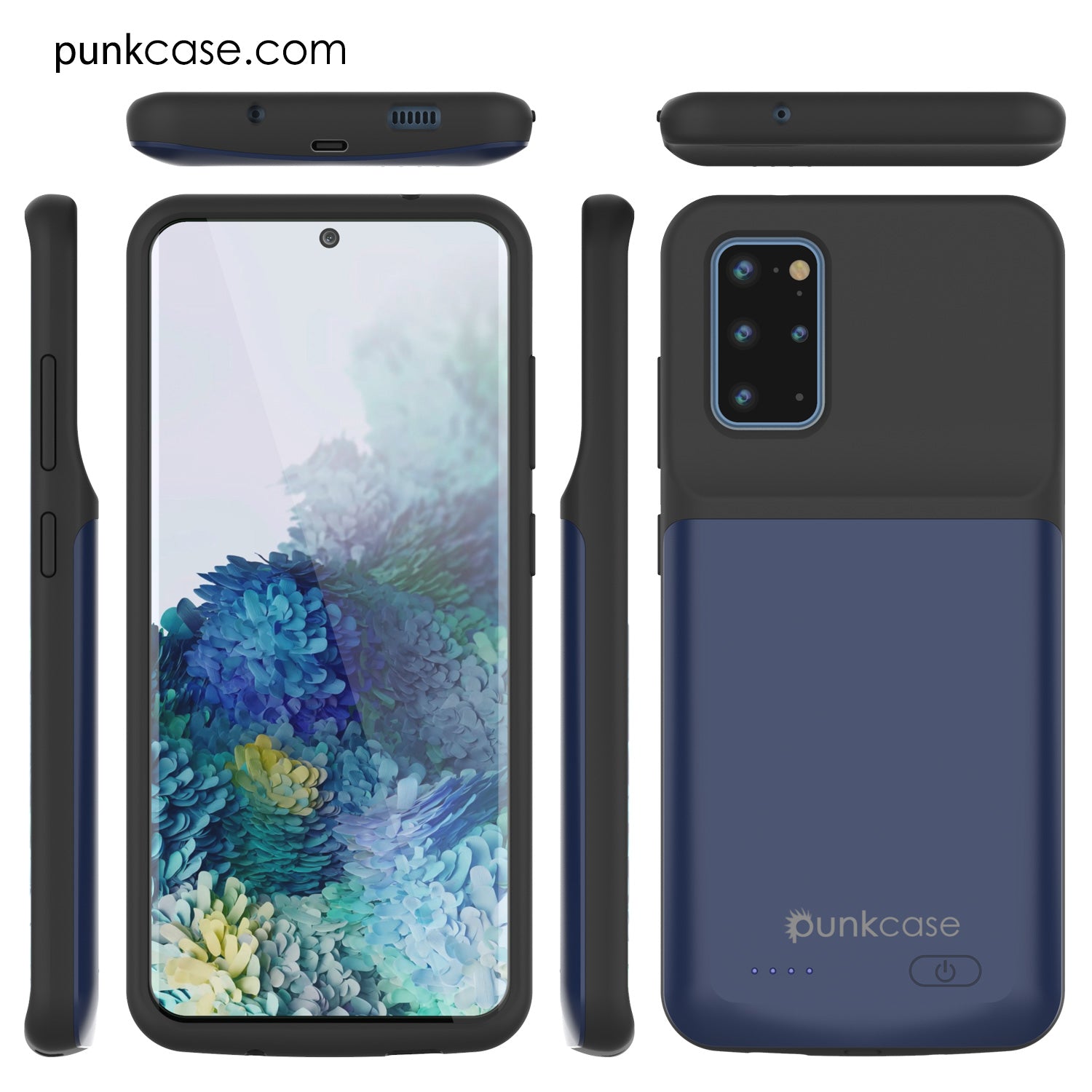 PunkJuice S20+ Plus Battery Case All Blue - Fast Charging Power Juice Bank with 6000mAh