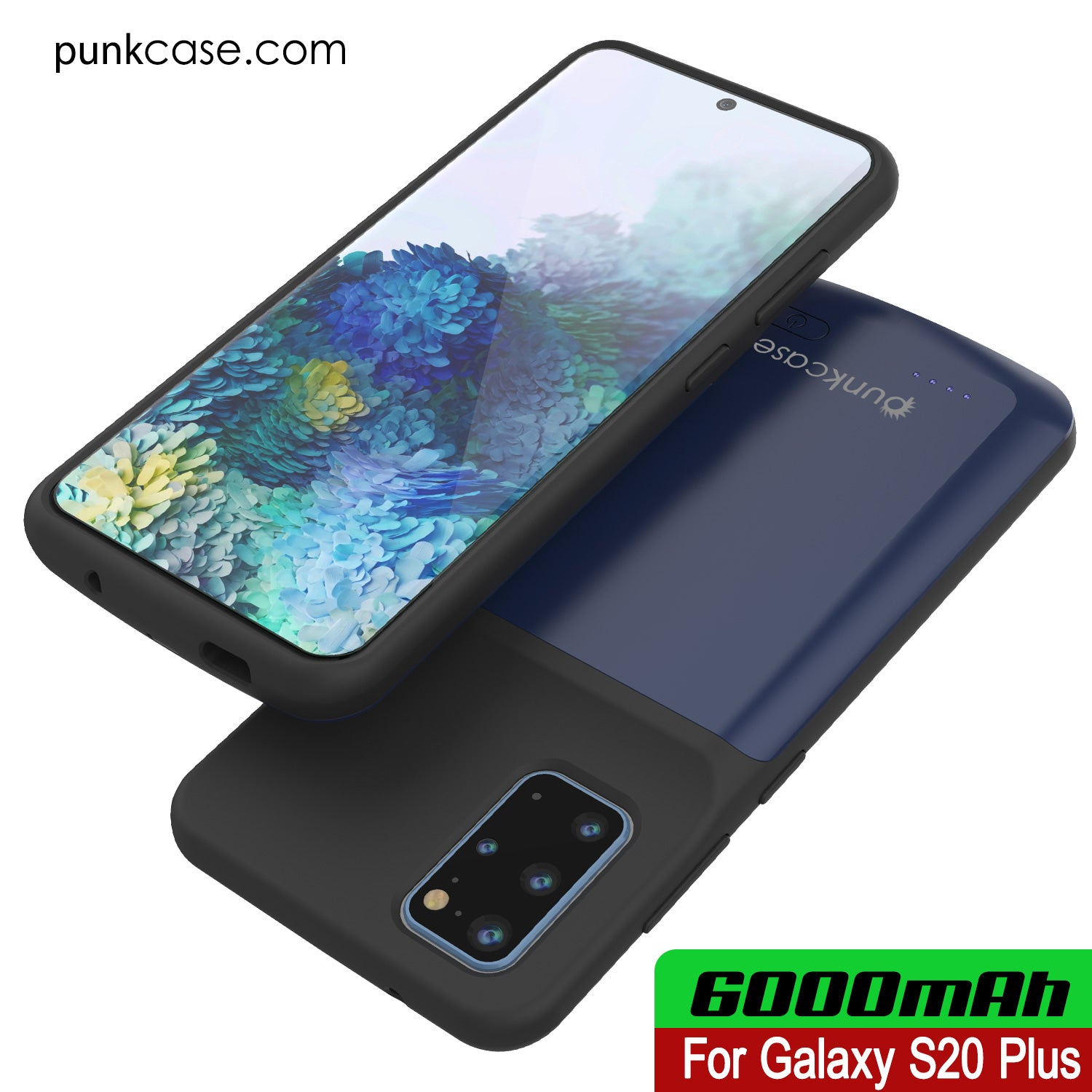 PunkJuice S20+ Plus Battery Case All Blue - Fast Charging Power Juice Bank with 6000mAh