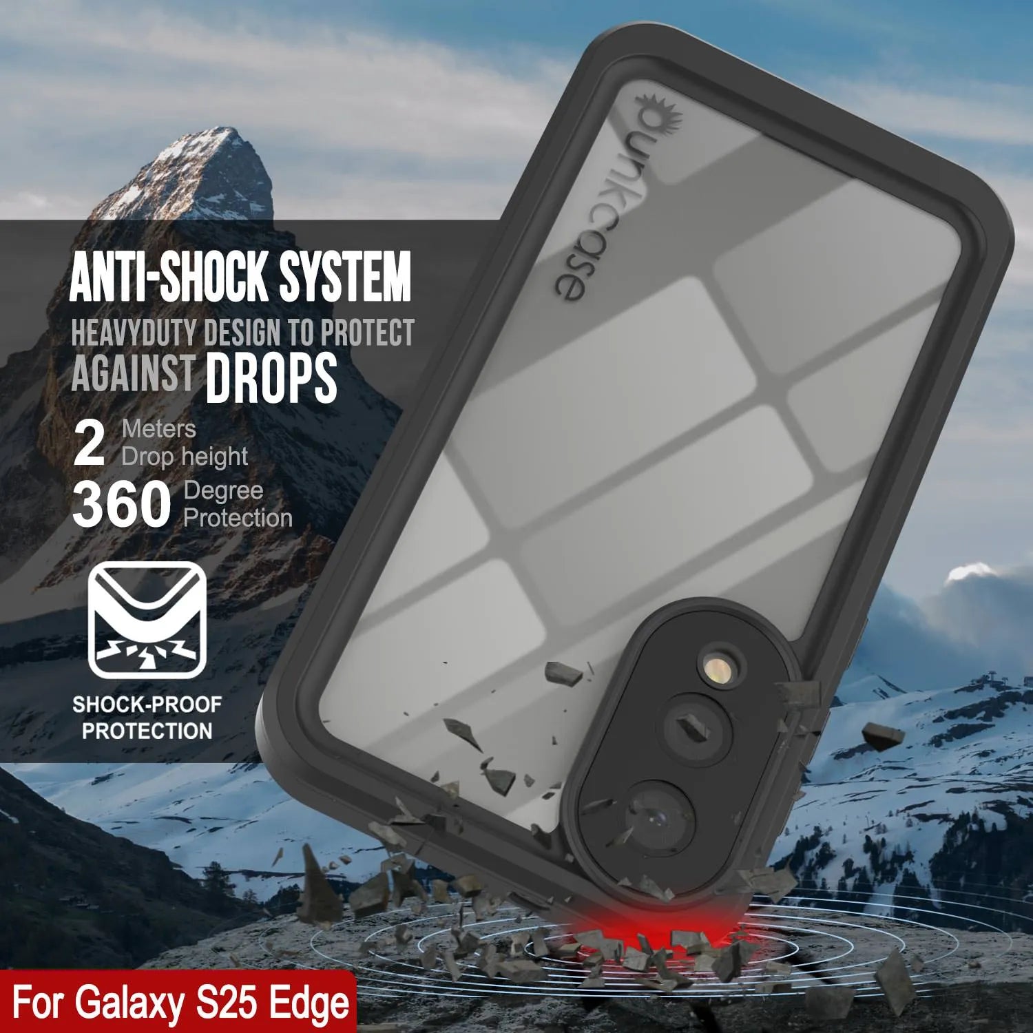 Galaxy S25 Edge Water/ Shockproof [Extreme Series] With Screen Protector Case [Yellow]