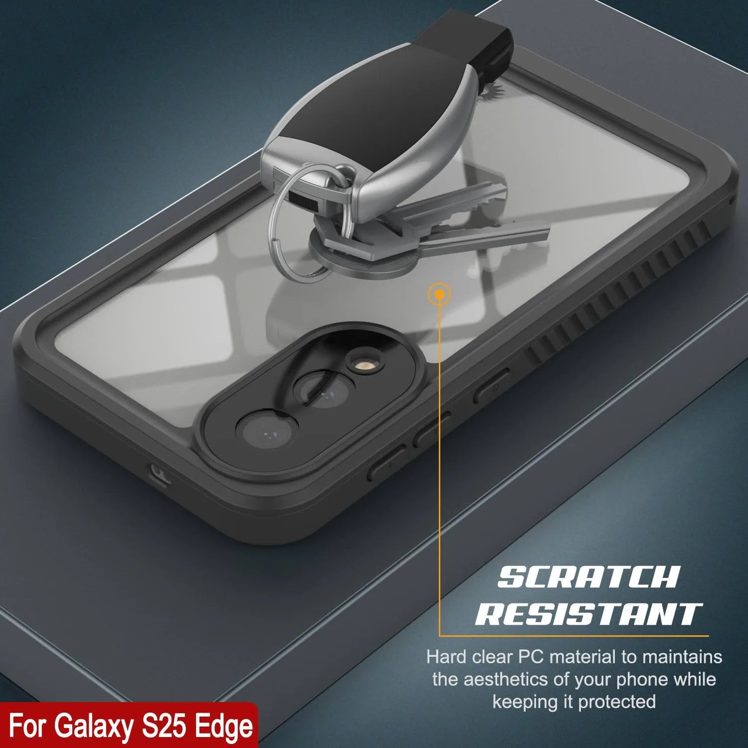 Galaxy S25 Edge Water/ Shockproof [Extreme Series] With Screen Protector Case [Red]