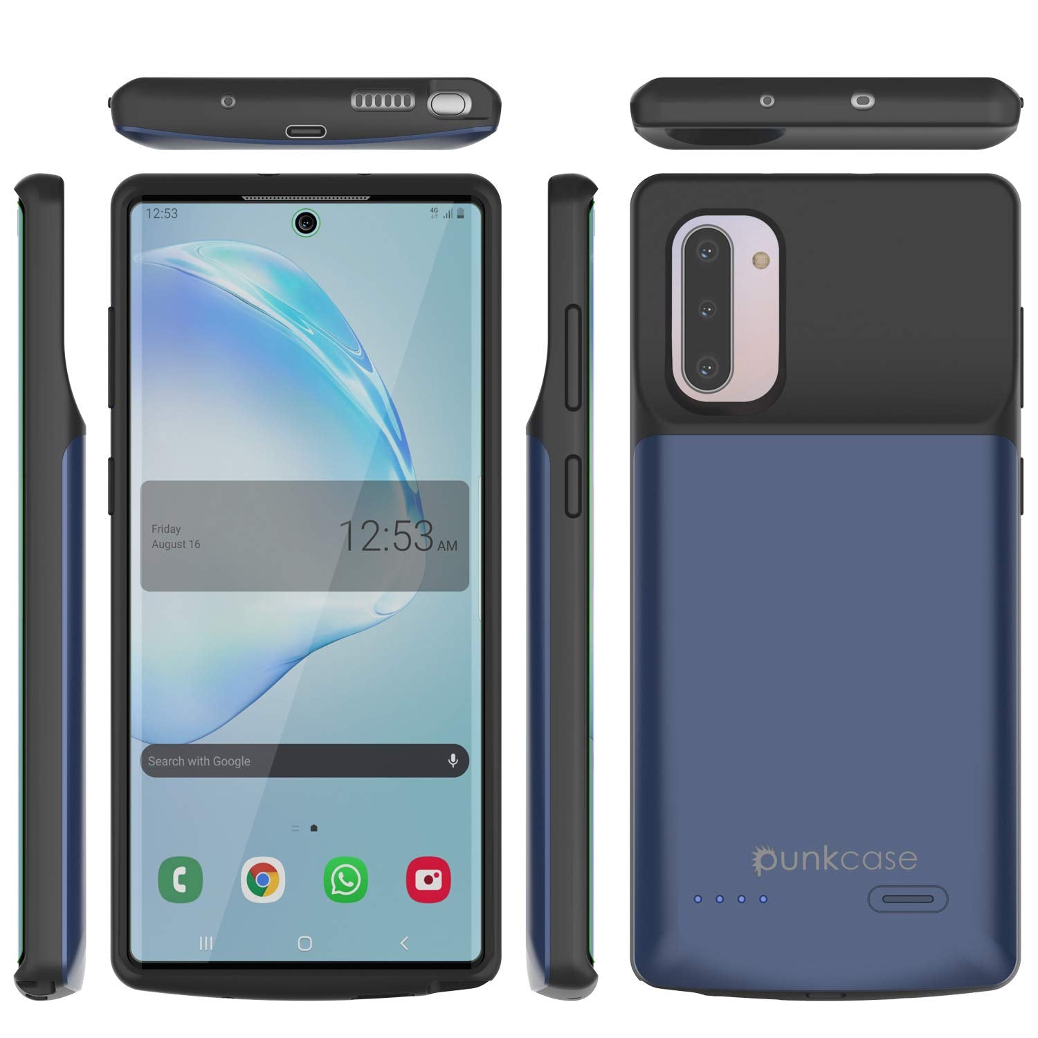 Galaxy Note 10 5200mAH Battery Charger W/ USB Port Slim Case [Blue]