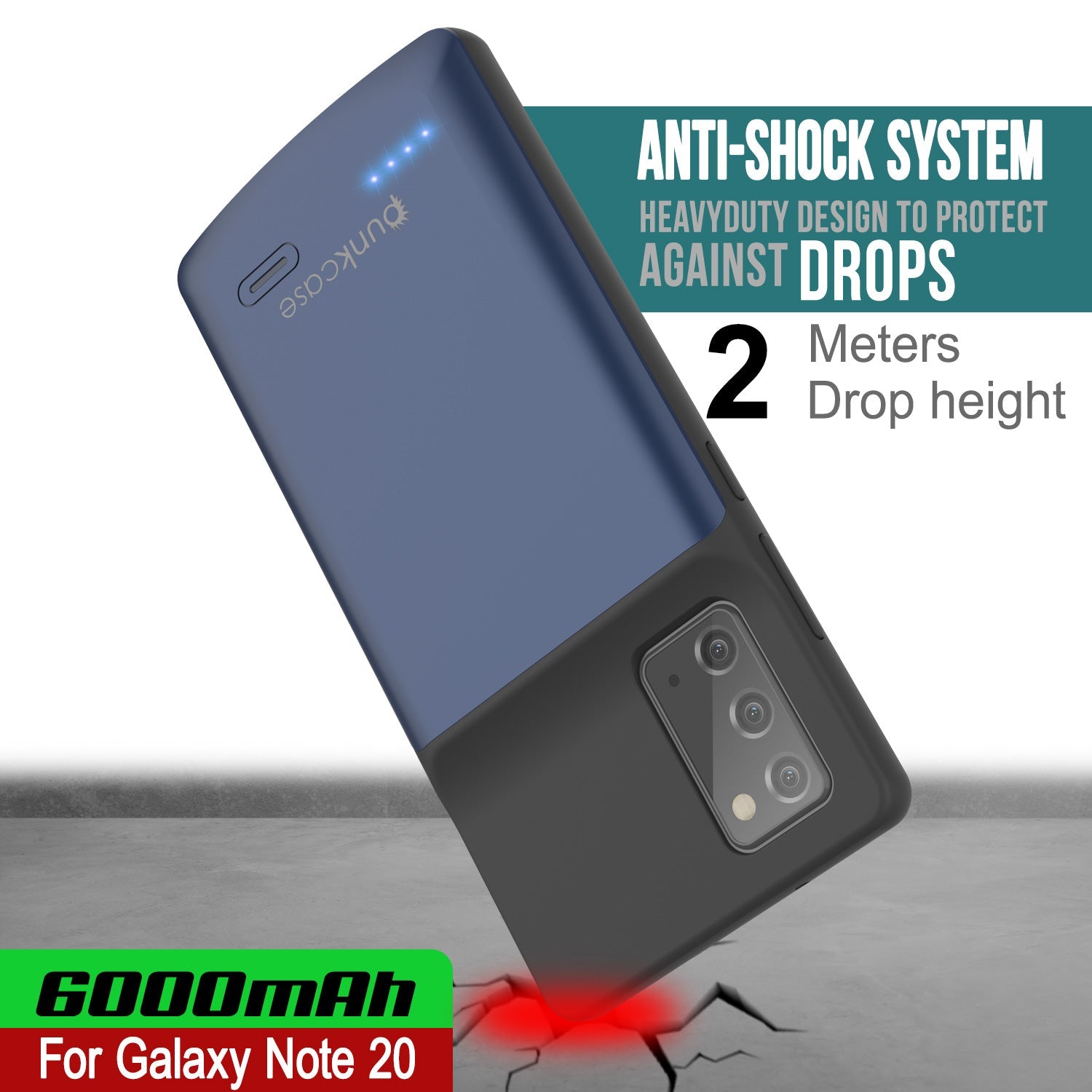 Galaxy Note 20 6000mAH Battery Charger Slim Case [Blue]