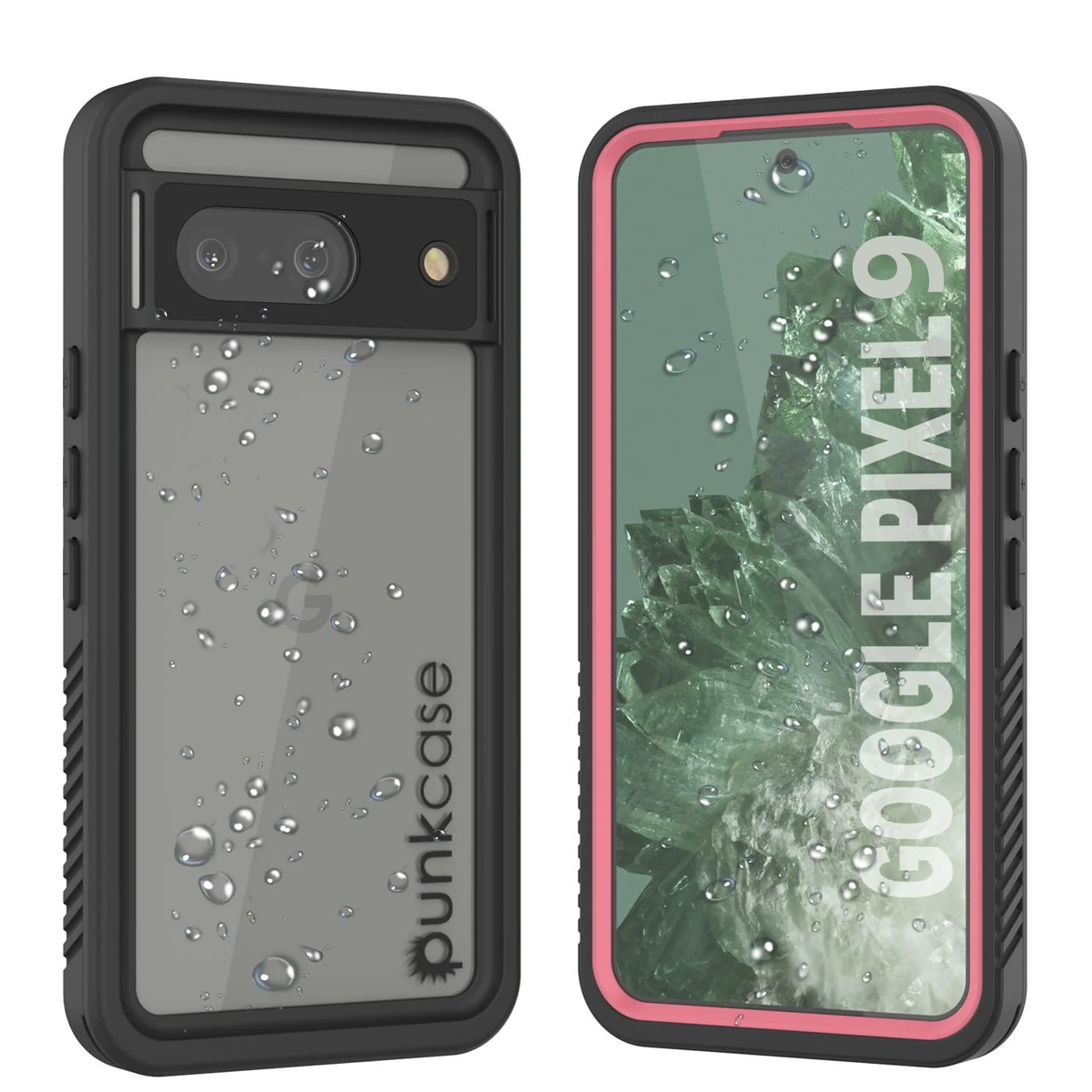 Google Pixel 9  Waterproof Case, Punkcase [Extreme Series] Armor Cover W/ Built In Screen Protector [Pink]