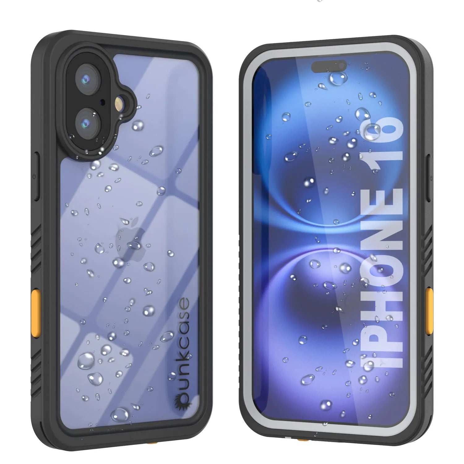 iPhone 16 Waterproof Case, Punkcase [Extreme Series] Armor Cover W/ Built In Screen Protector [White]