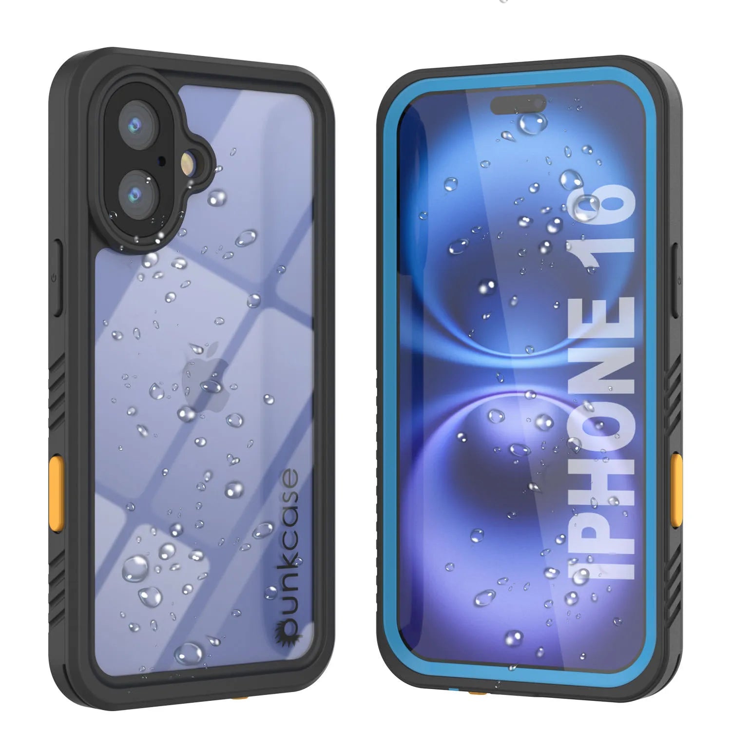 iPhone 16 Waterproof Case, Punkcase [Extreme Series] Armor Cover W/ Built In Screen Protector [Navy Blue]