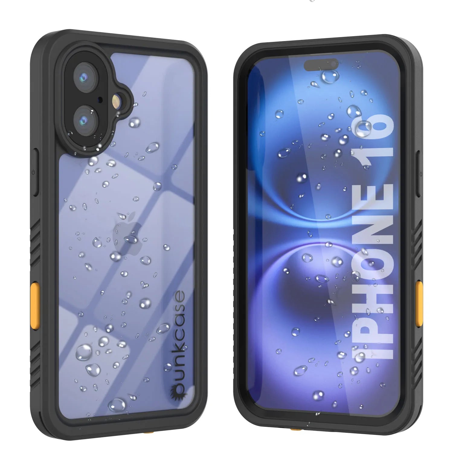 iPhone 16 Waterproof Case, Punkcase [Extreme Series] Armor Cover W/ Built In Screen Protector [Black]