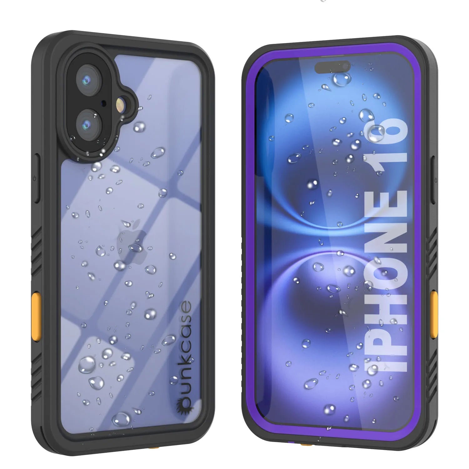 iPhone 16 Waterproof Case, Punkcase [Extreme Series] Armor Cover W/ Built In Screen Protector [Purple]