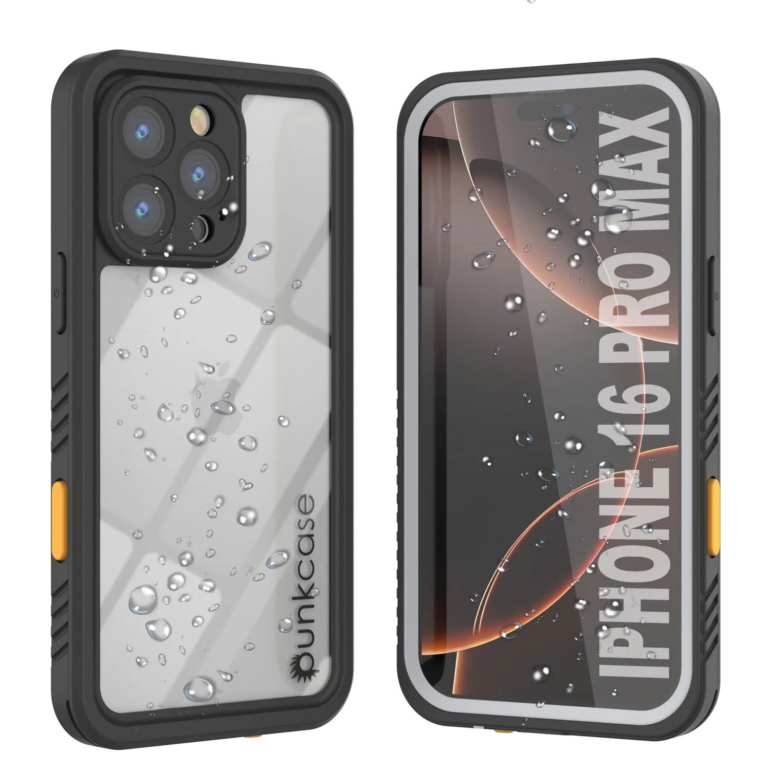 iPhone 16 Pro Max Waterproof Case, Punkcase [Extreme Series] Armor Cover W/ Built In Screen Protector [White]