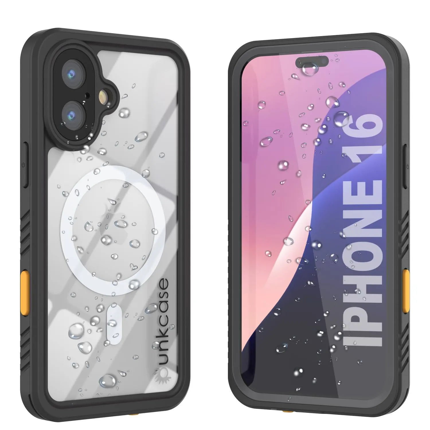 iPhone 16  Waterproof Case, Punkcase [Extreme Mag Series] Armor Cover W/ Built In Screen Protector [Grey]