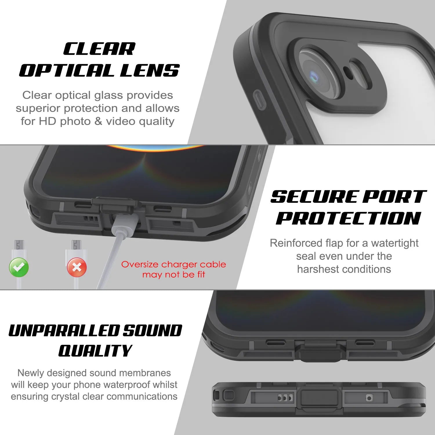 iPhone 16e Waterproof IP68 Case, Punkcase [Light blue] [StudStar Series] [Slim Fit] [Dirtproof]