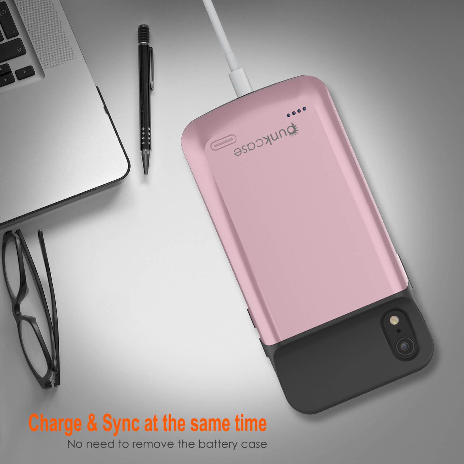 iPhone 11 Battery Case, PunkJuice 5000mAH Fast Charging Power Bank W/ Screen Protector | [Rose-Gold]