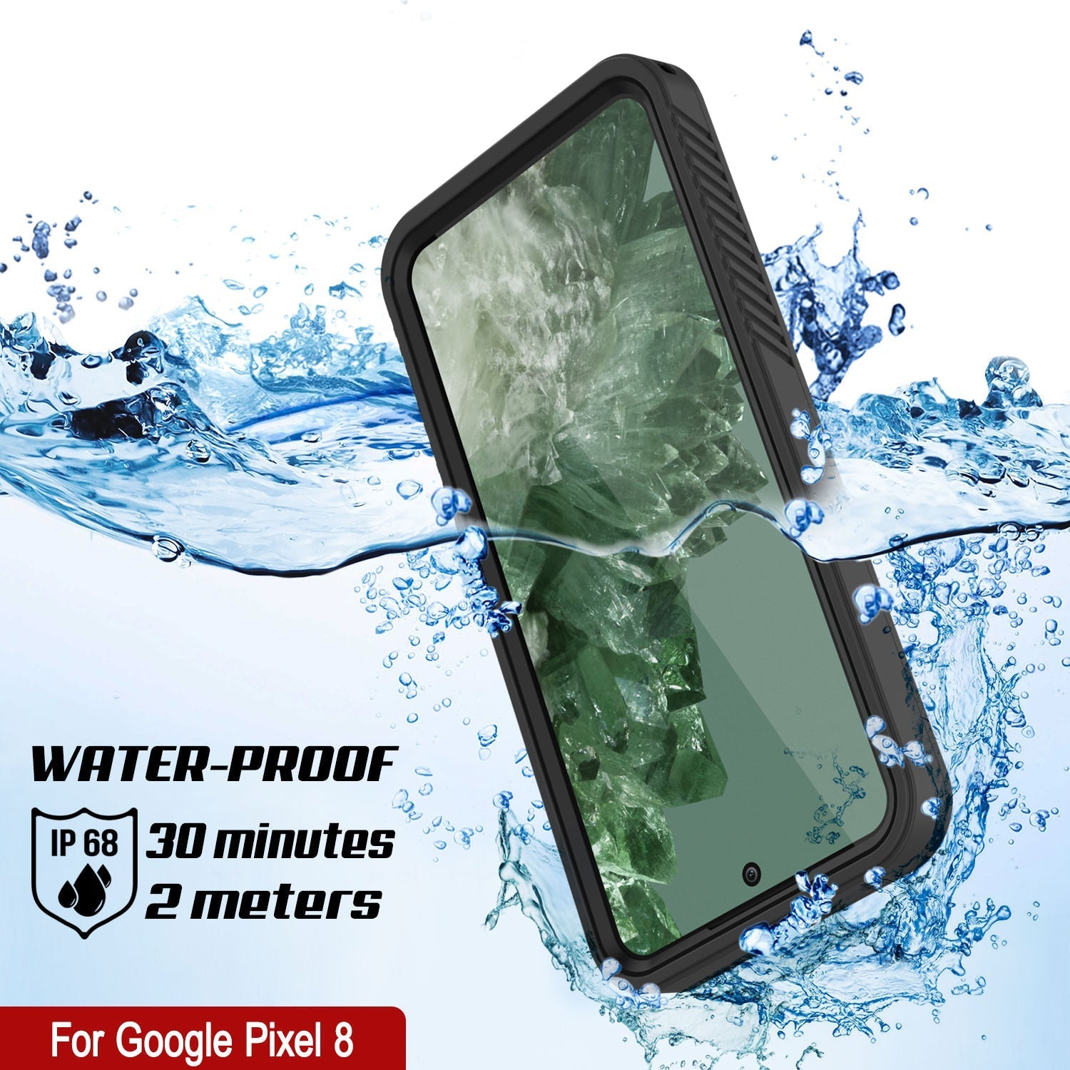 Google Pixel 9  Waterproof Case, Punkcase [Extreme Series] Armor Cover W/ Built In Screen Protector [Black]