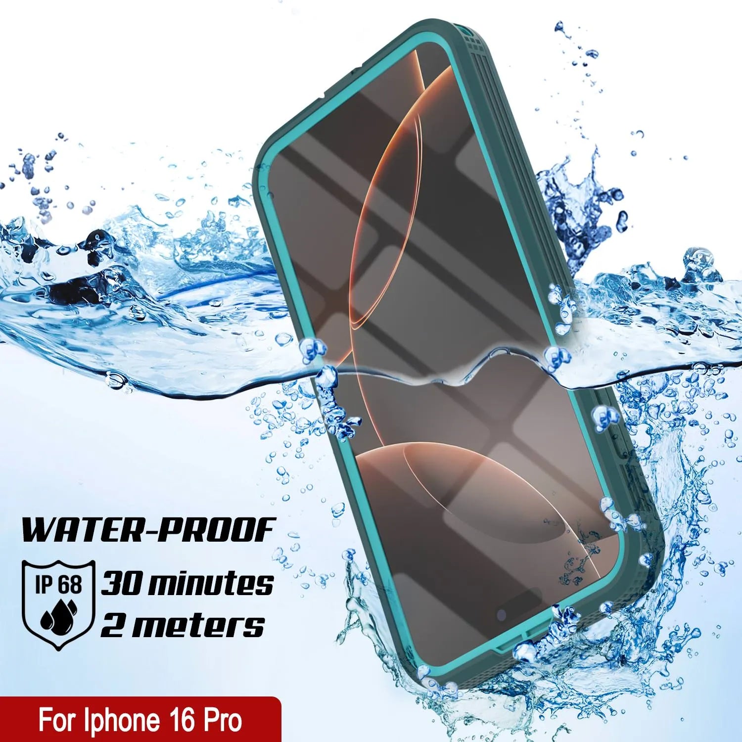 iPhone 16 Pro Waterproof Case [Alpine 2.0 Series] [Slim Fit] [IP68 Certified] [Shockproof] [Blue]