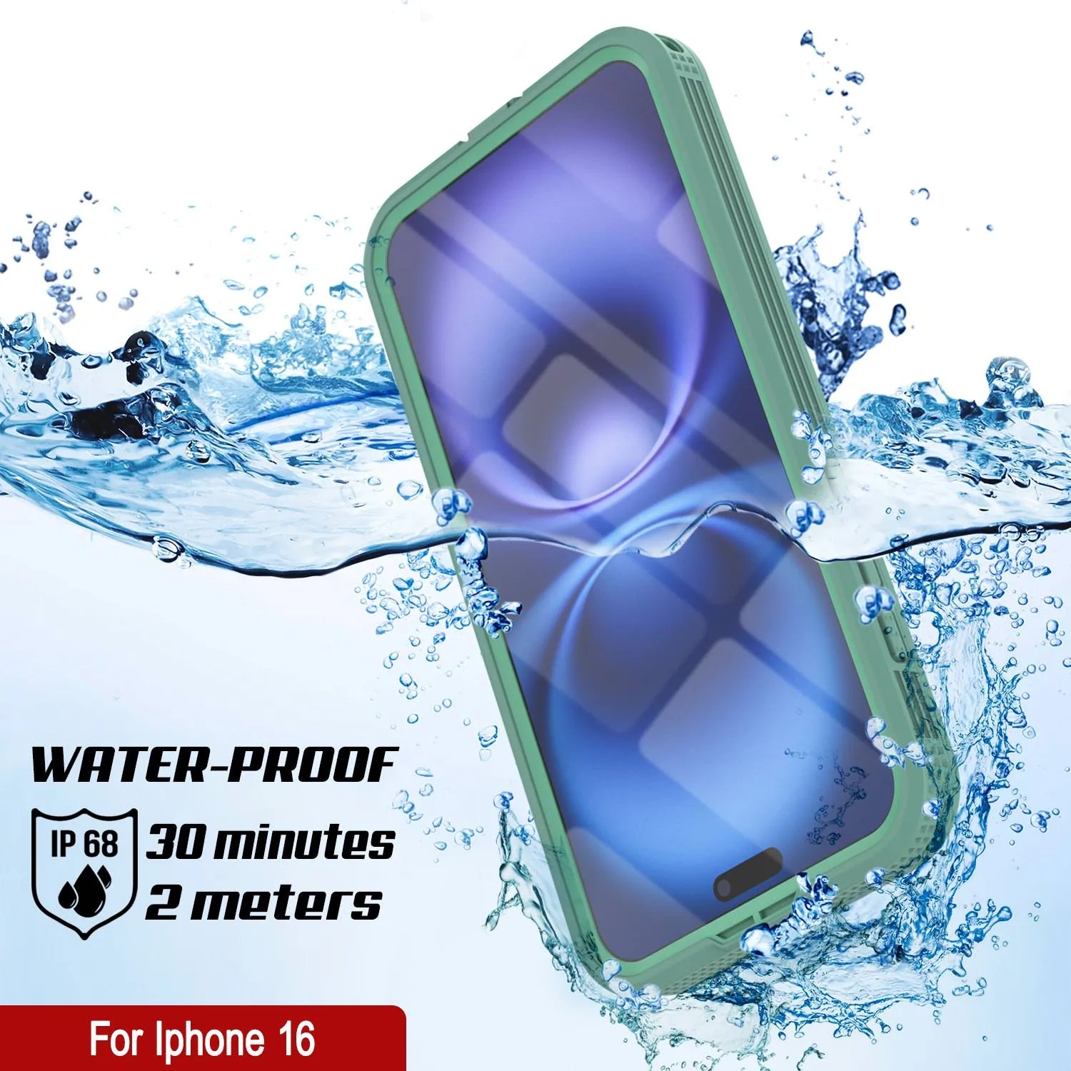 iPhone 16 Waterproof Case [Alpine 2.0 Series] [Slim Fit] [IP68 Certified] [Shockproof] [Teal]