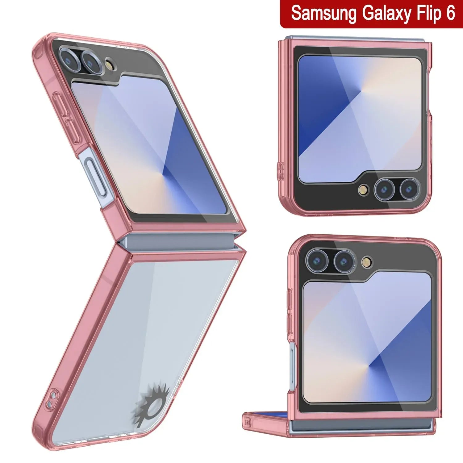 Galaxy Z Flip6 Case [Clear Acrylic Series] [Non-Slip] For Galaxy Z Flip6 [Red]