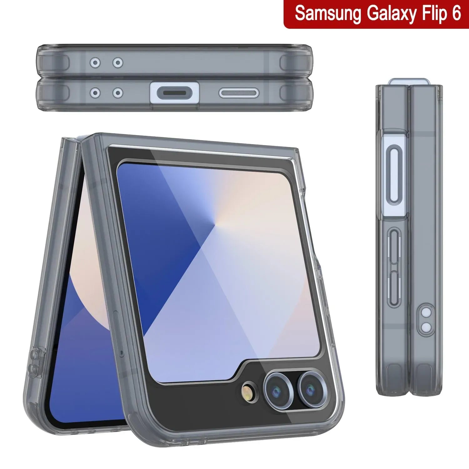 Galaxy Z Flip6 Case [Clear Acrylic Series] [Non-Slip] For Galaxy Z Flip6 [Grey]