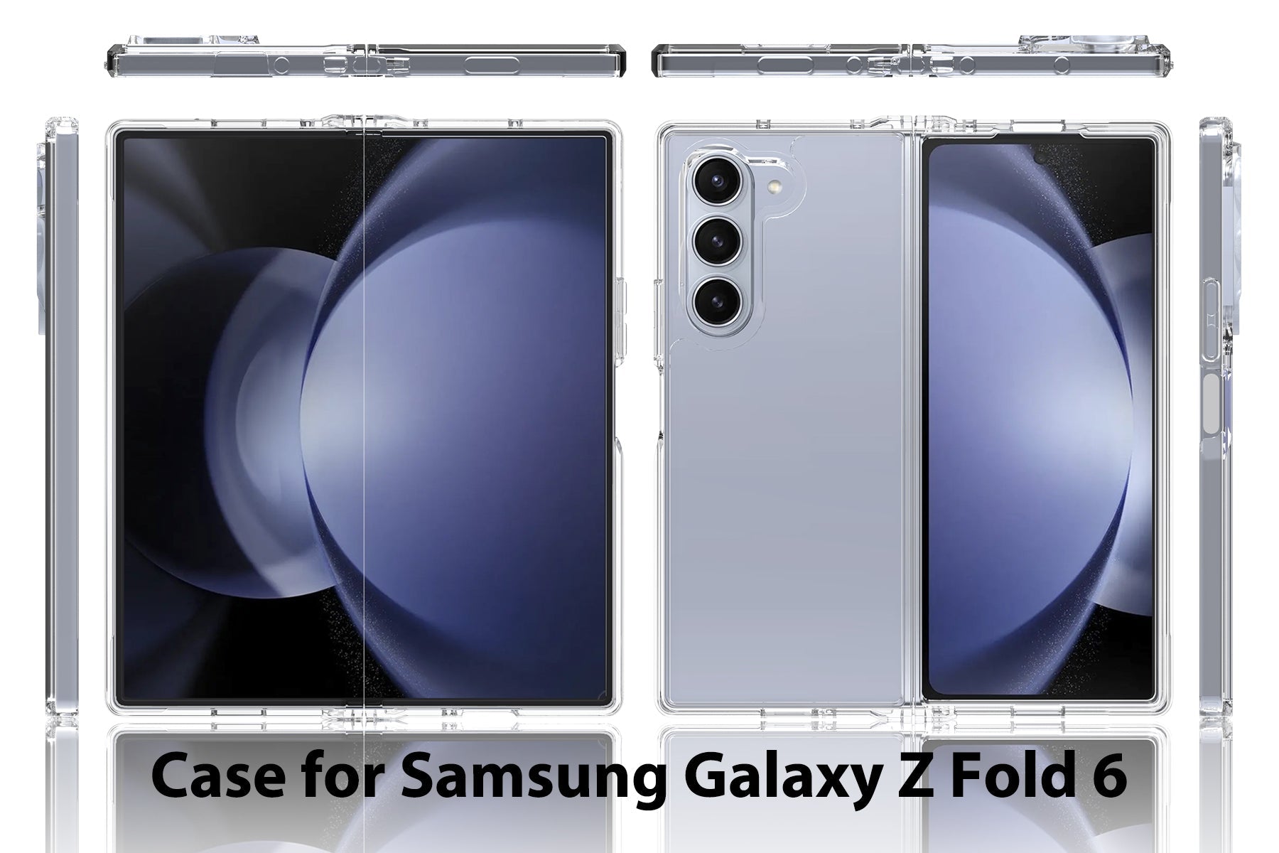 Galaxy Z Fold6 Case [Clear Acrylic Series] [Non-Slip] For Galaxy Z Fold6 [Grey]