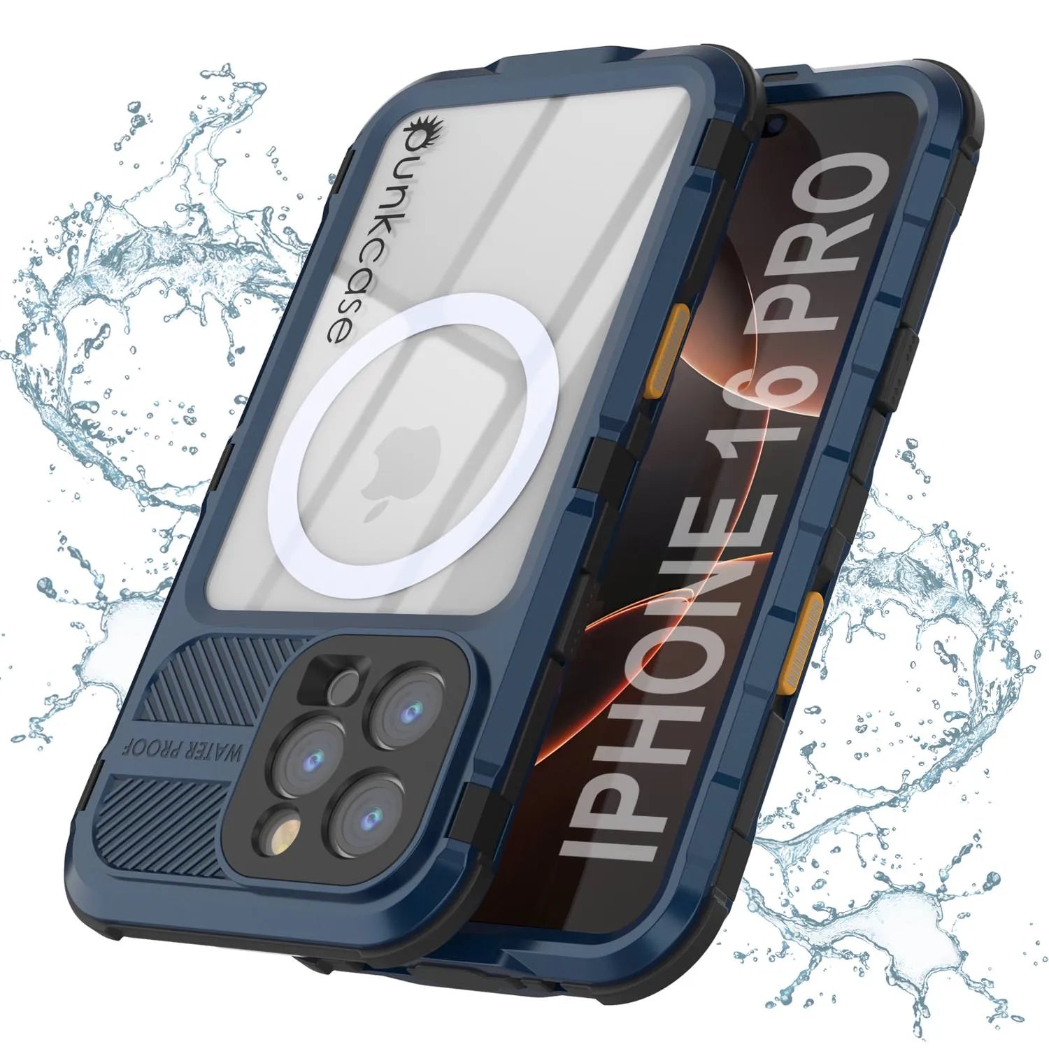 iPhone 16 Pro Metal Extreme 2.0 Series Aluminum Waterproof Case IP68 W/Buillt in Screen Protector [Blue]
