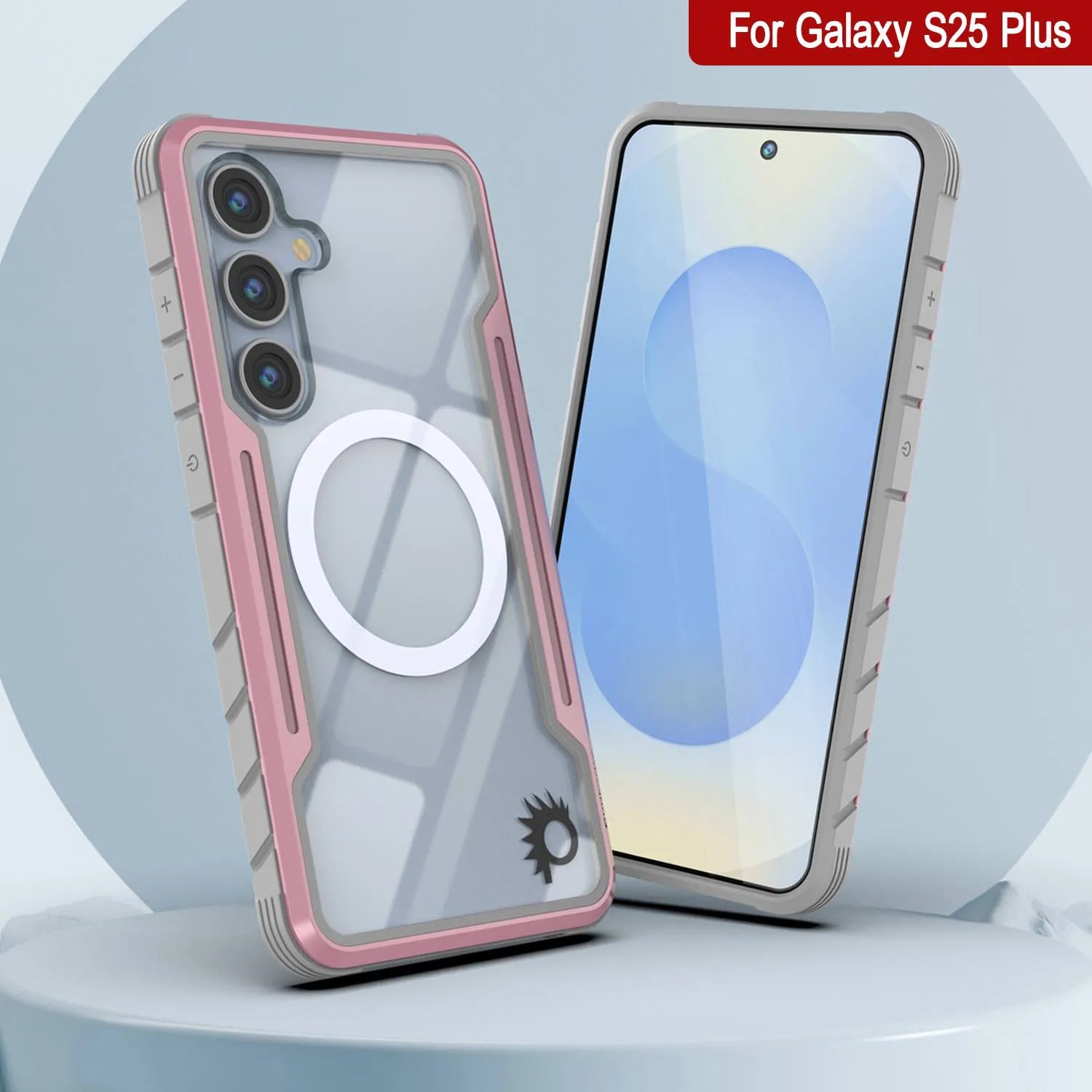 Punkcase S25+ Plus Armor Stealth Case Protective Military Grade Multilayer Cover [Rose-Gold]