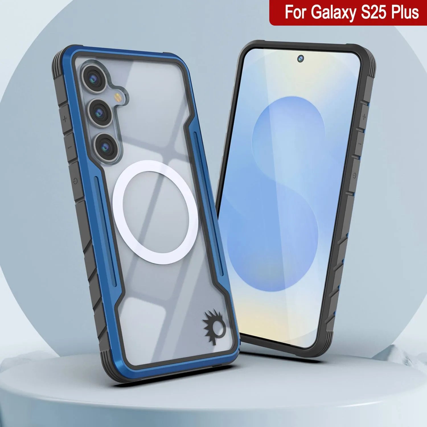 Punkcase S25+ Plus Armor Stealth Case Protective Military Grade Multilayer Cover [Navy Blue]