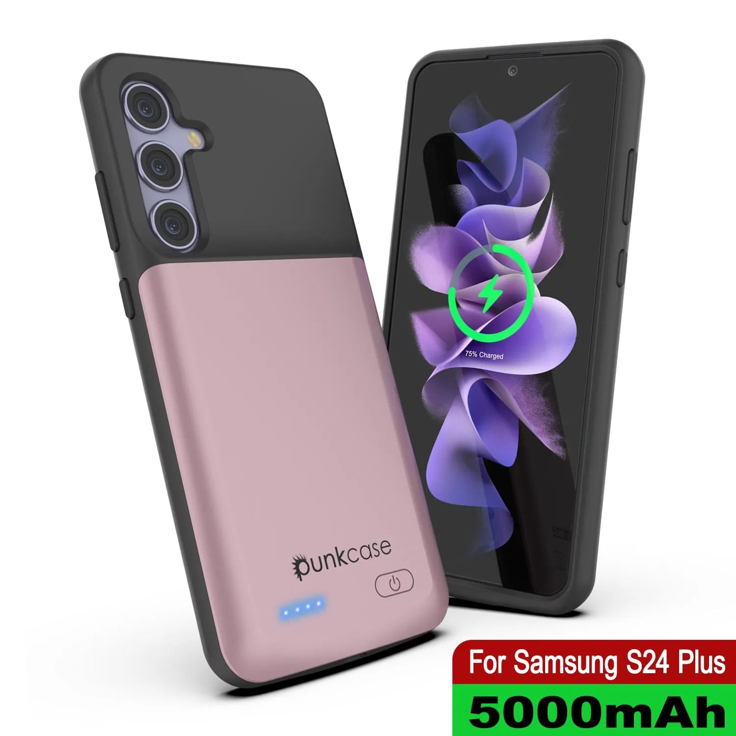 PunkJuice S24+ Plus Battery Case Rose-Gold - Portable Charging Power Juice Bank with 5000mAh