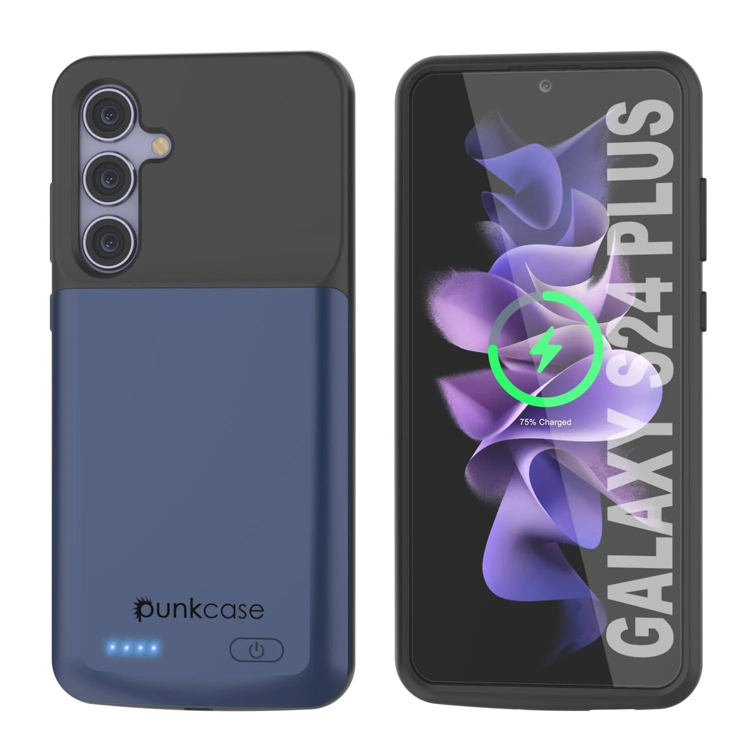 PunkJuice S24+ Plus Battery Case Blue - Portable Charging Power Juice Bank with 5000mAh