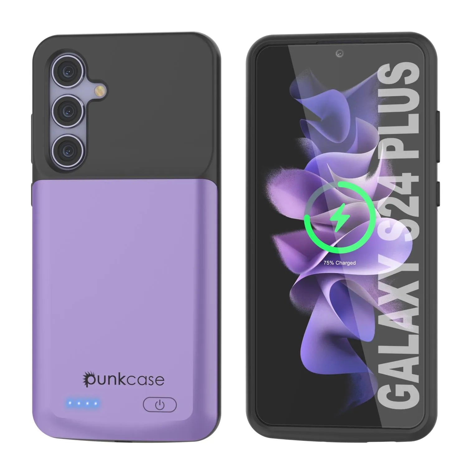 PunkJuice S24+ Plus Battery Case Purple - Portable Charging Power Juice Bank with 5000mAh