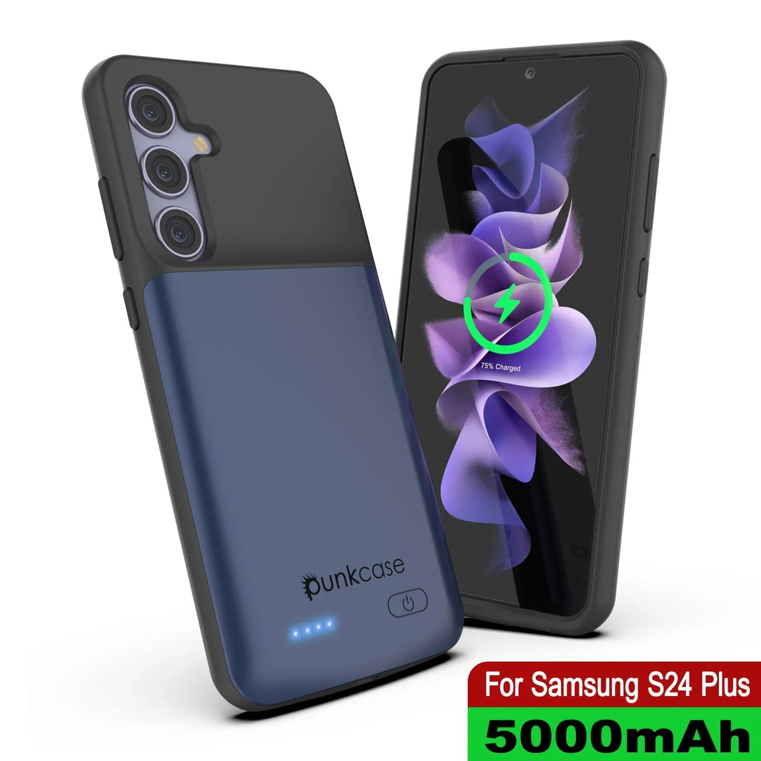 PunkJuice S24+ Plus Battery Case Blue - Portable Charging Power Juice Bank with 5000mAh