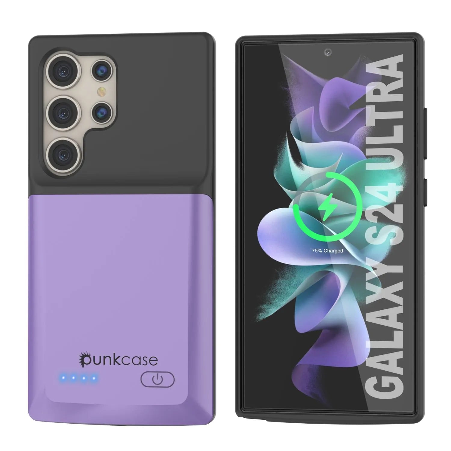 PunkJuice S24 Ultra Battery Case Purple - Portable Charging Power Juice Bank with 4500mAh