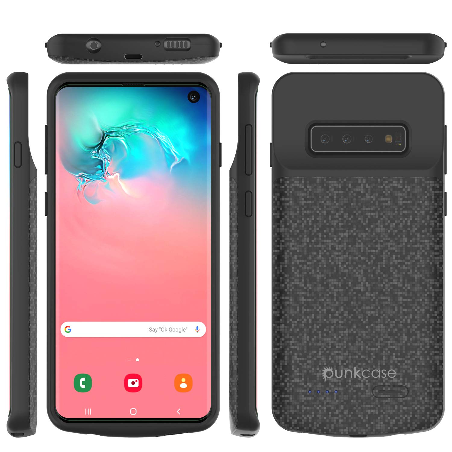 PunkJuice S10 Battery Case Black - Fast Charging Power Juice Bank with 4700mAh