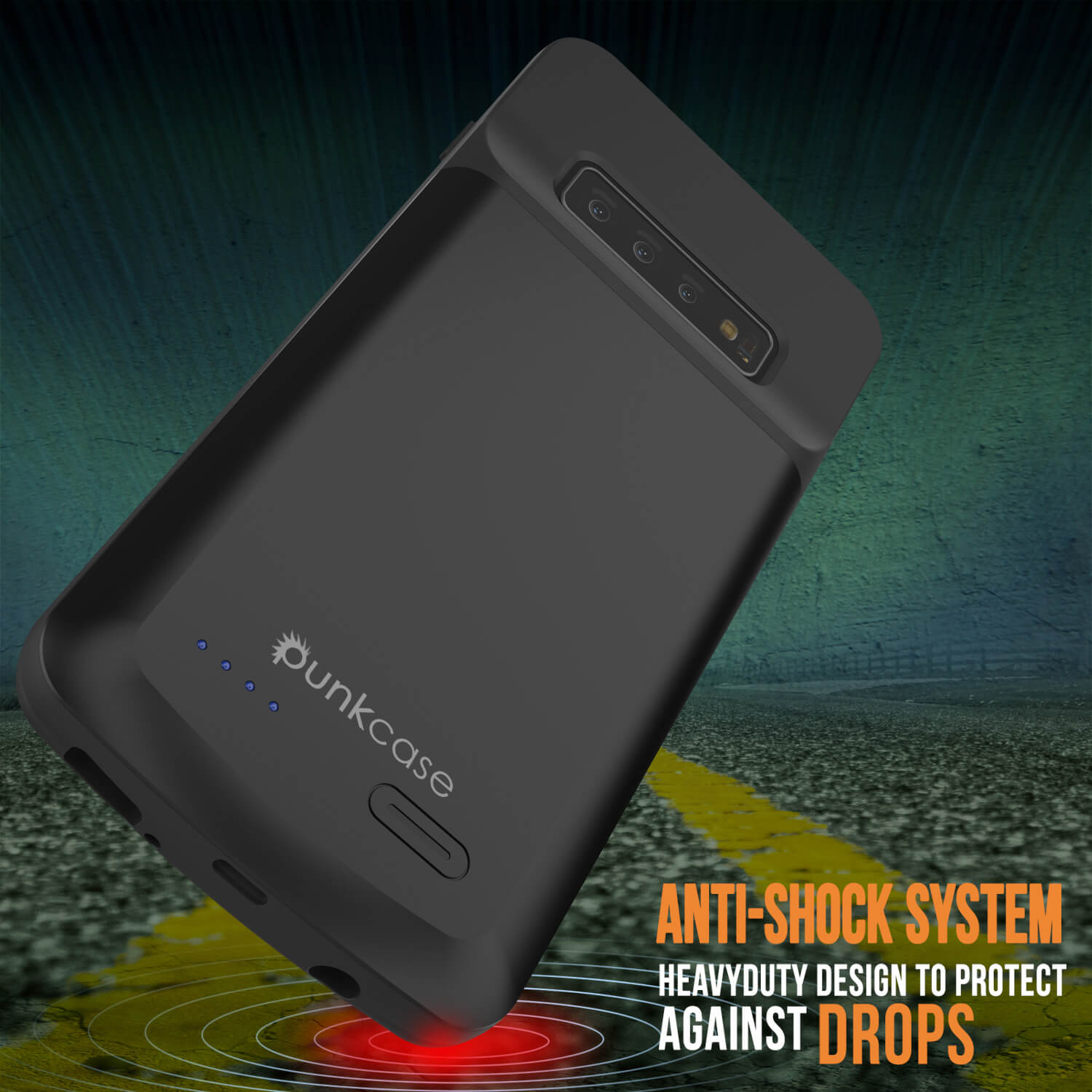 PunkJuice S10 Battery Case Reg. Black - Fast Charging Power Juice Bank with 4700mAh