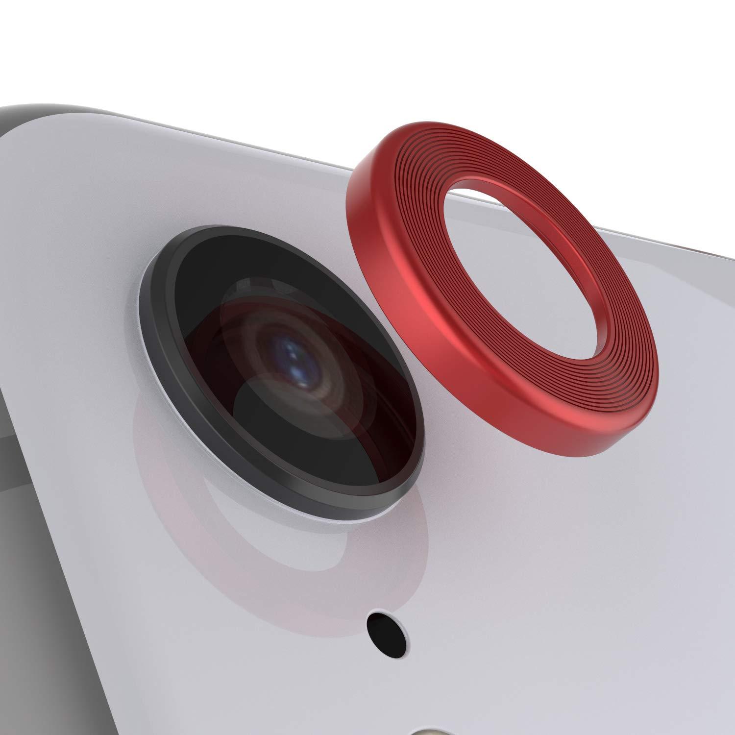 Punkcase iPhone XR Camera Protector Ring [Red]