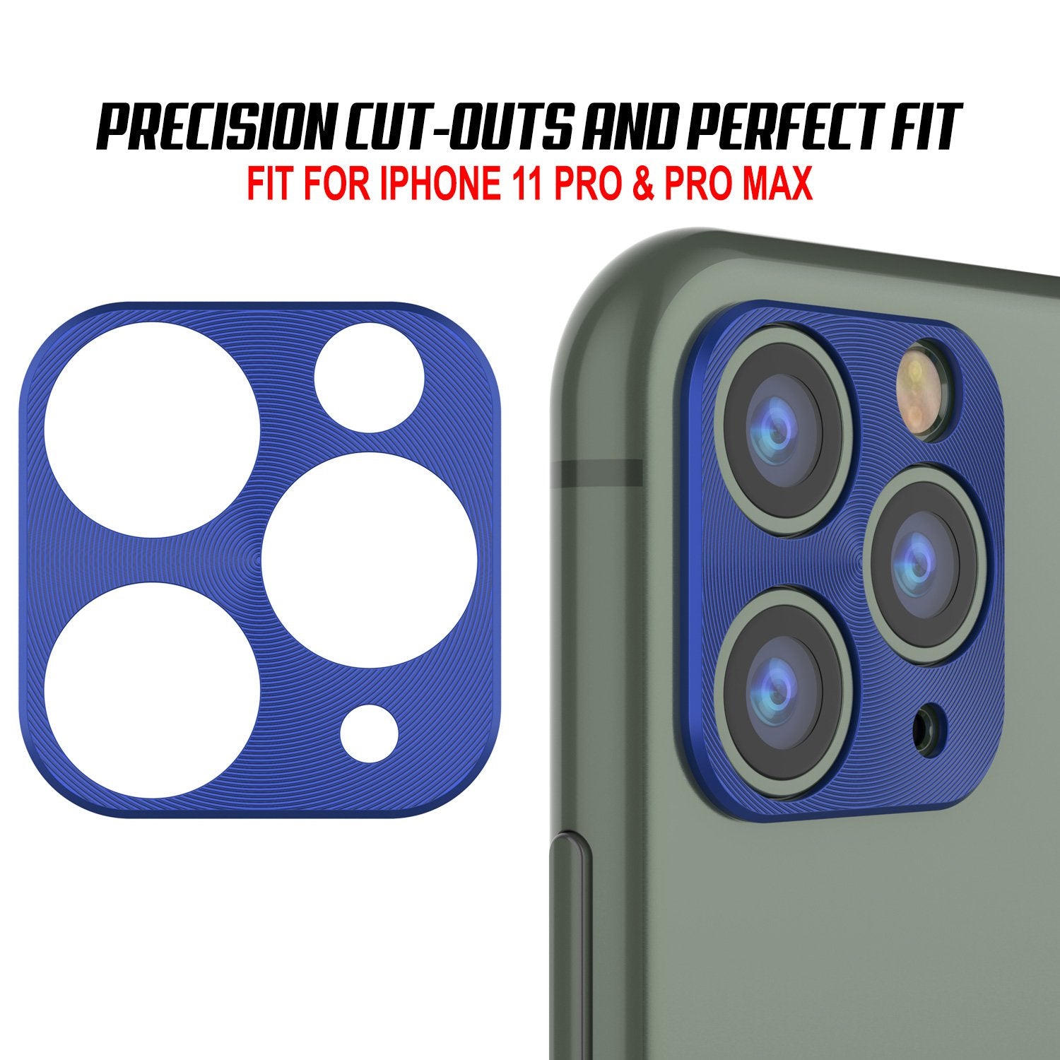 Punkcase iPhone 11 Pro Camera Protector Ring [Blue]