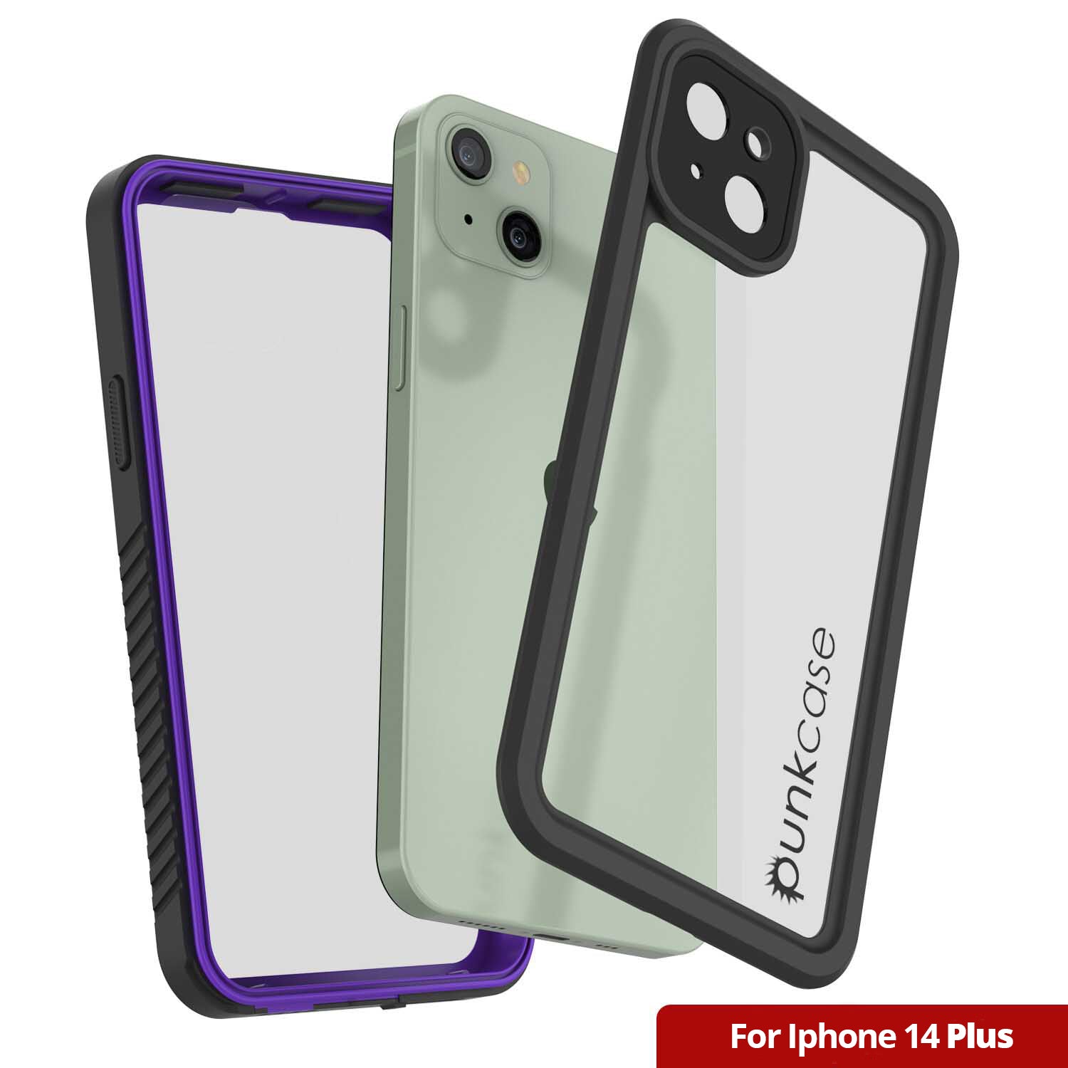 iPhone 14 Plus Waterproof Case, Punkcase [Extreme Series] Armor Cover W/ Built In Screen Protector [Purple]