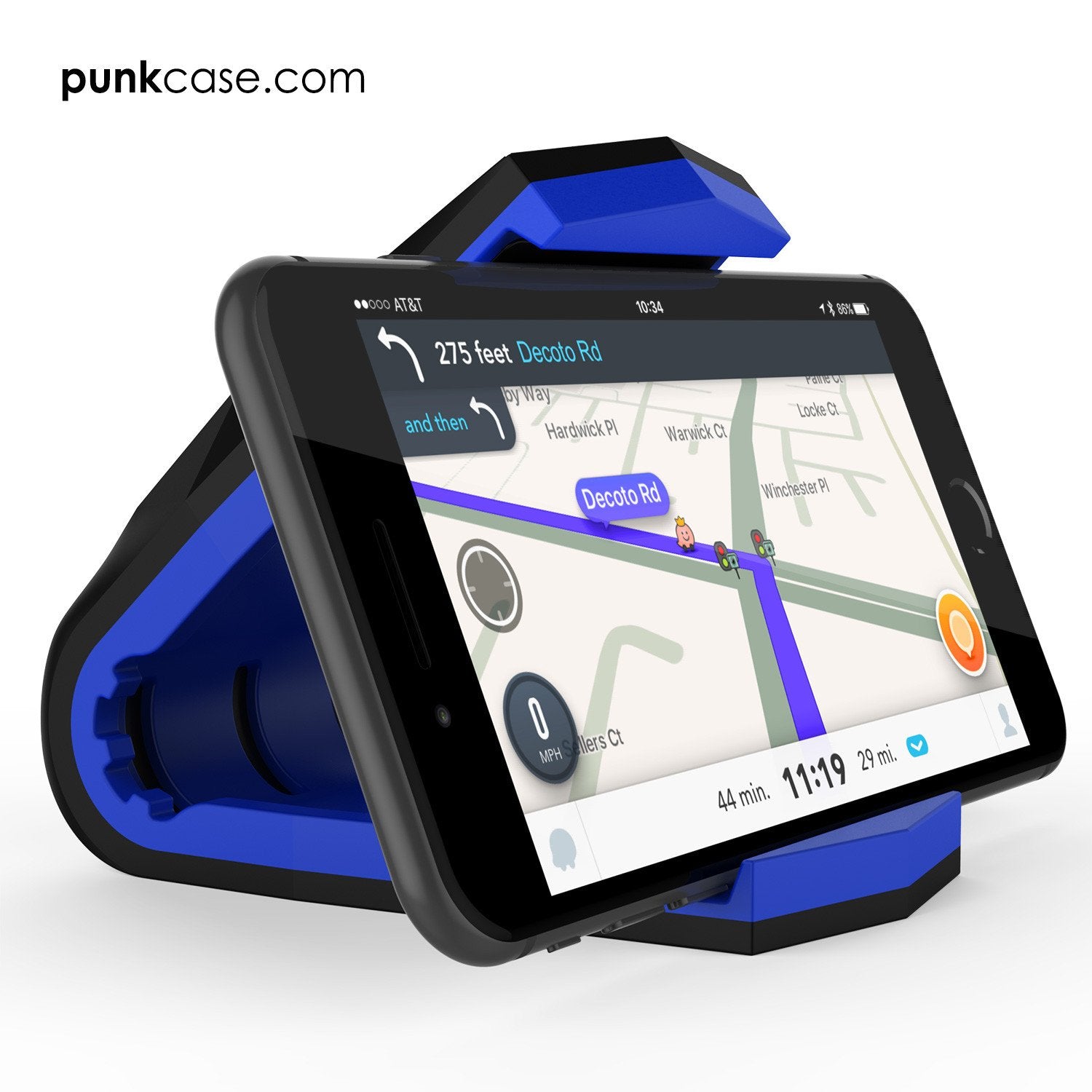 Viper Car Phone Holder Blue, Universal Dashboard Mount for all Smartphones