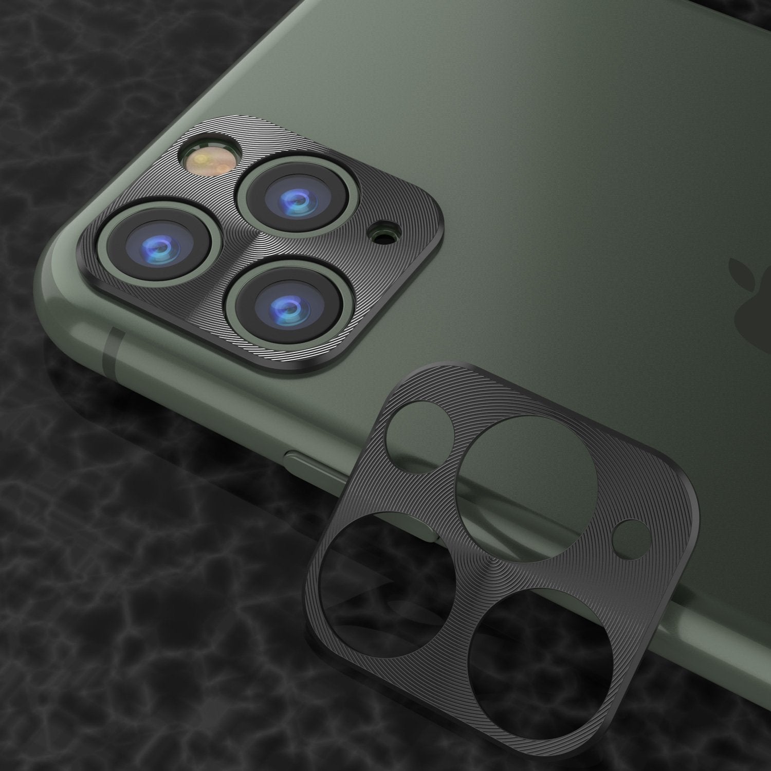 Punkcase iPhone 11 Pro Max Camera Protector Ring [Black]