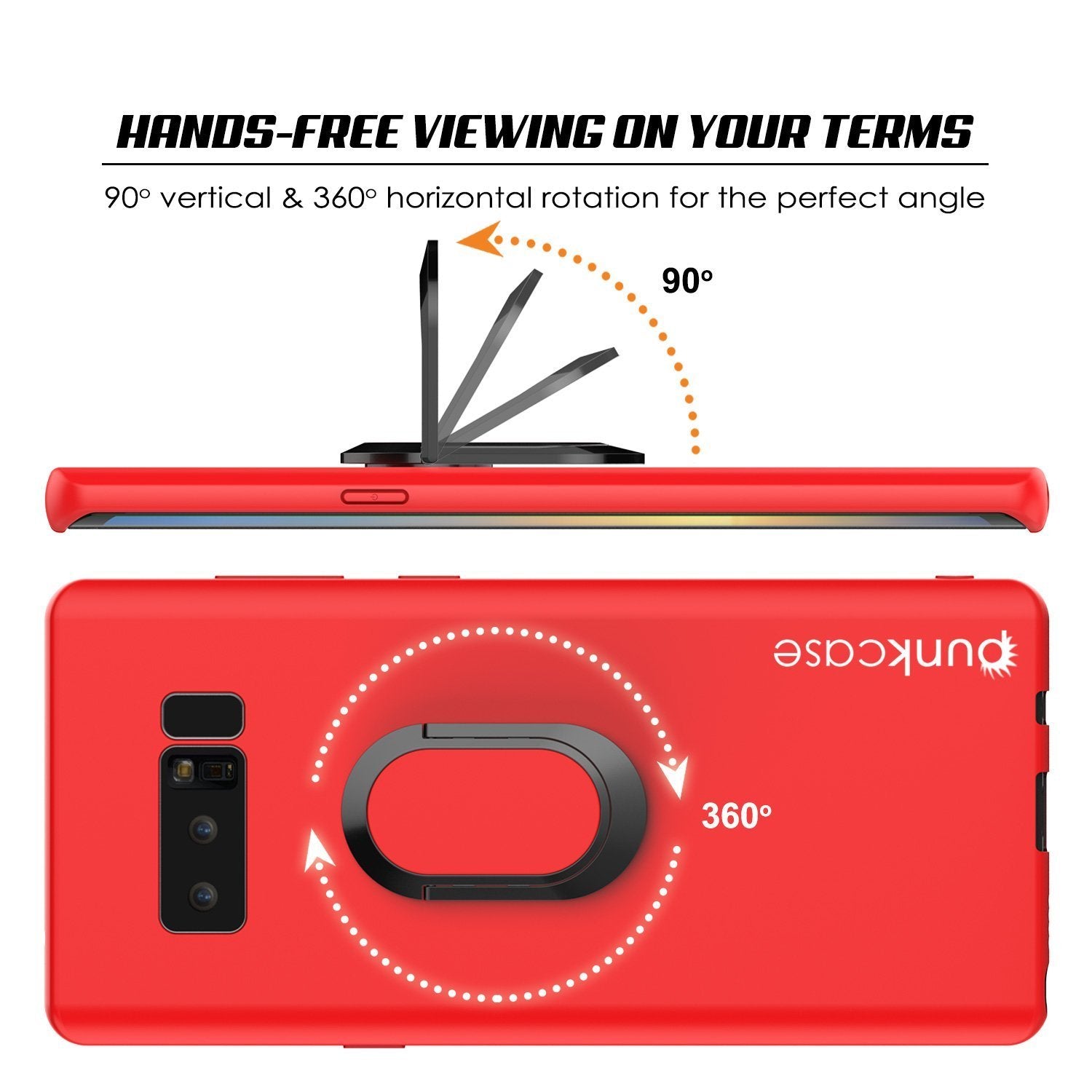 Galaxy Note 8 Ultra Slim Protective Punkcase Magnetix Case [Red]