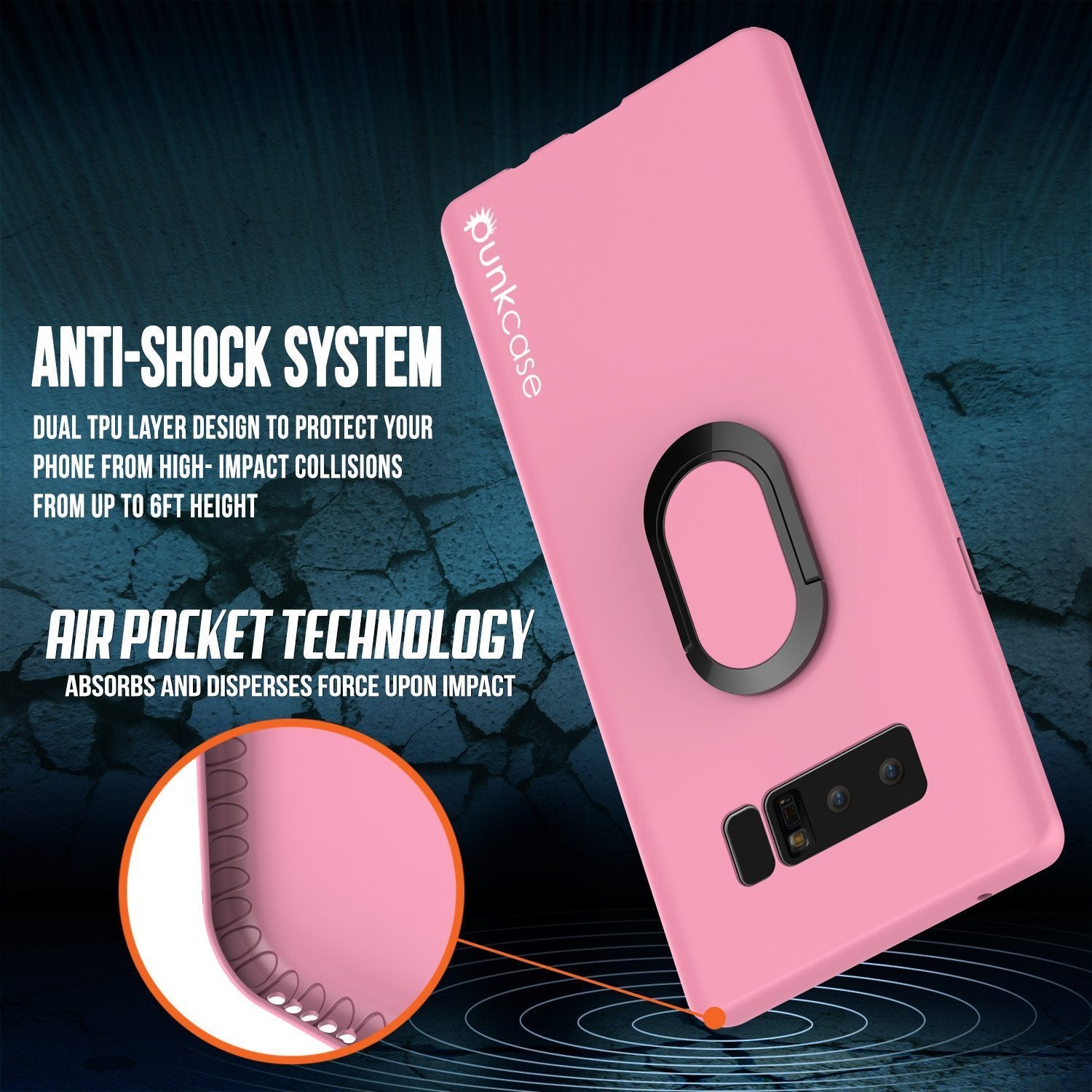 Galaxy Note 8 Ultra Slim Protective Punkcase Magnetix Case [Pink]