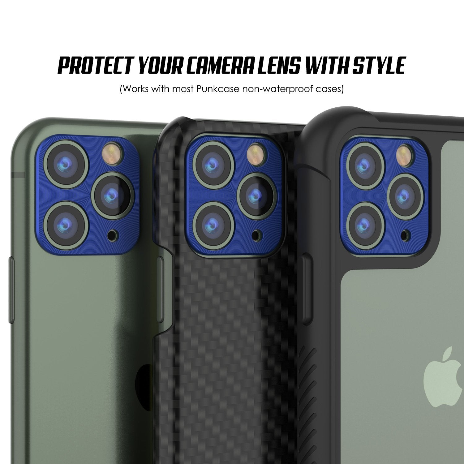 Punkcase iPhone 11 Pro Camera Protector Ring [Blue]