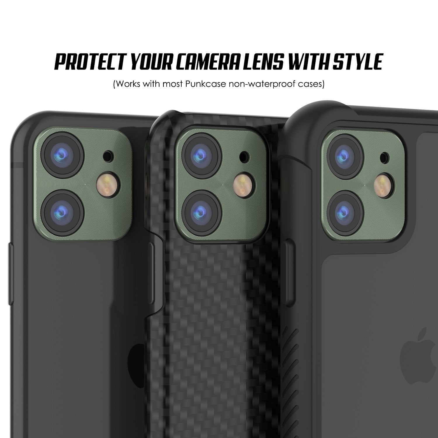 Punkcase iPhone 11 Camera Protector Ring [Green]