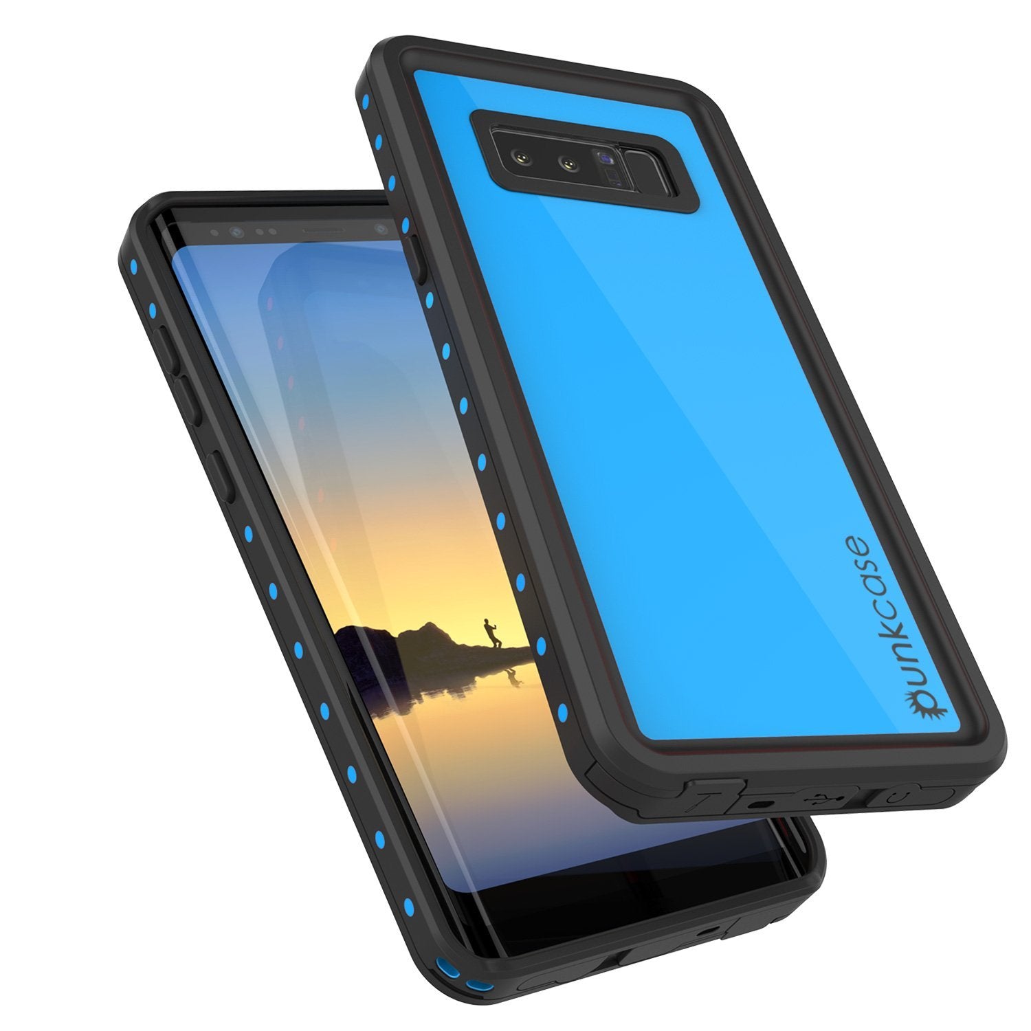 Galaxy Note 8 Punkcase Waterproof | Shock/Snow Proof Case [Light Blue]