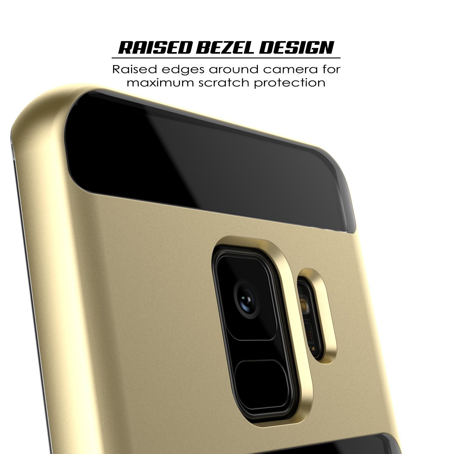 Capinha de Armadura Lucid 3.0 Punksase para Galaxy S9 com Suporte Integrado e Película de Proteção  [Ouro]